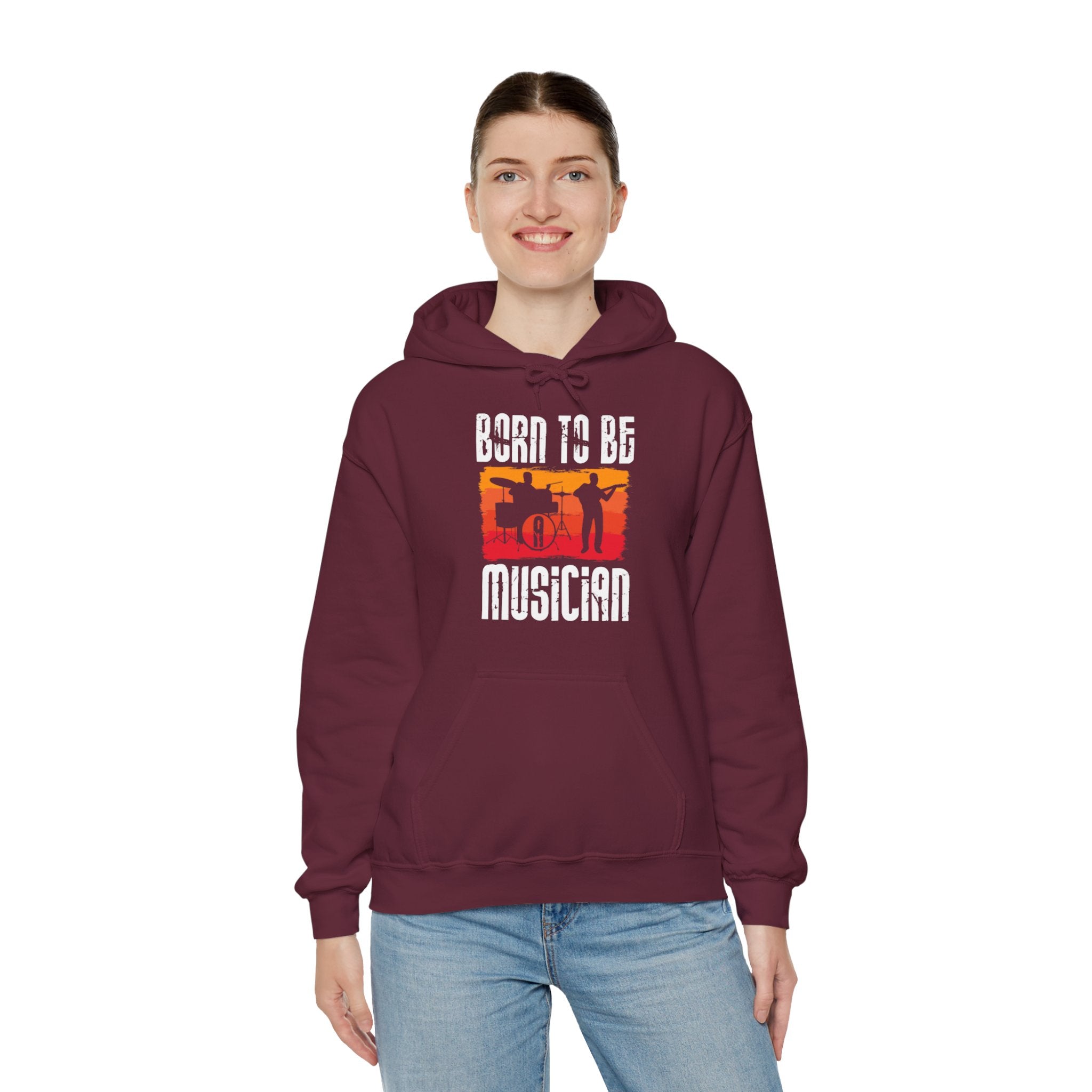 "Born To Be Musician"  Unisex Heavy Blend™ Hooded Sweatshirt