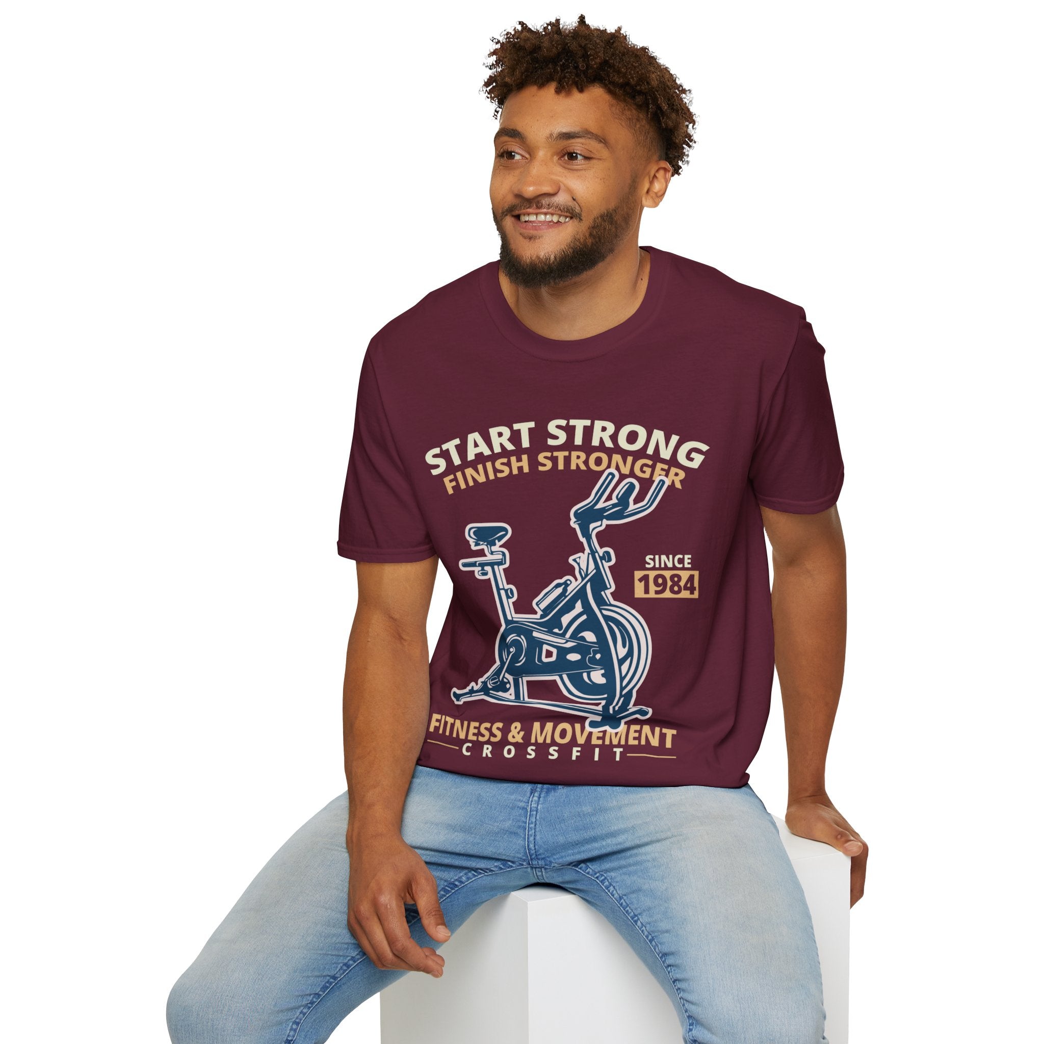 "Start Strong Finish Stronger" Unisex Soft style T-Shirt