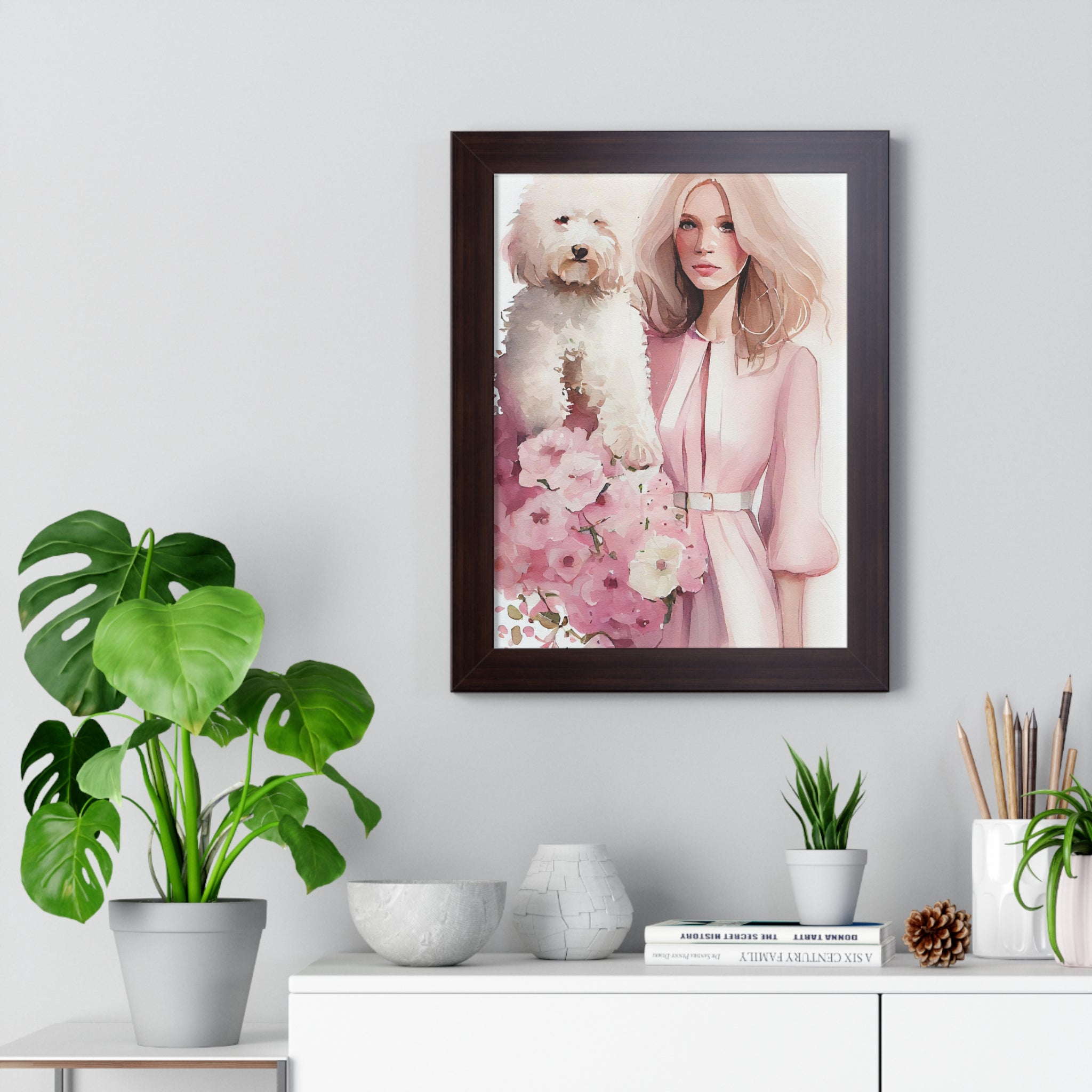 "BLONDE LADY MATIPOO" Framed Vertical Poster