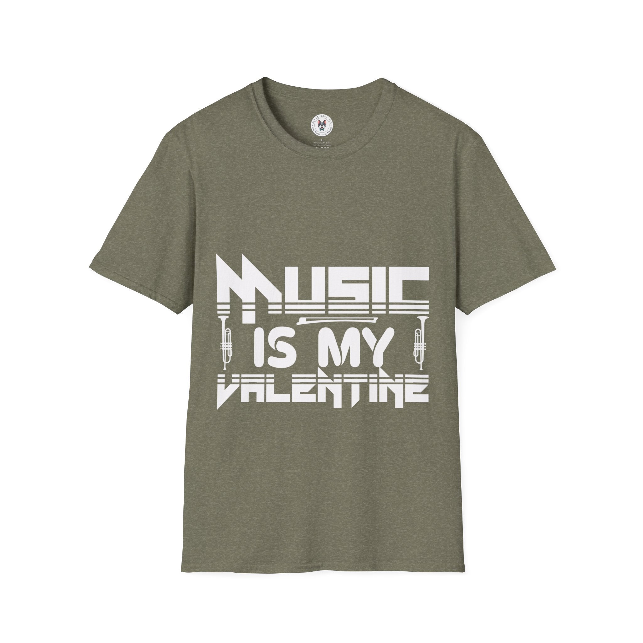 "Music Is My Valentine" Unisex Soft style T-Shirt