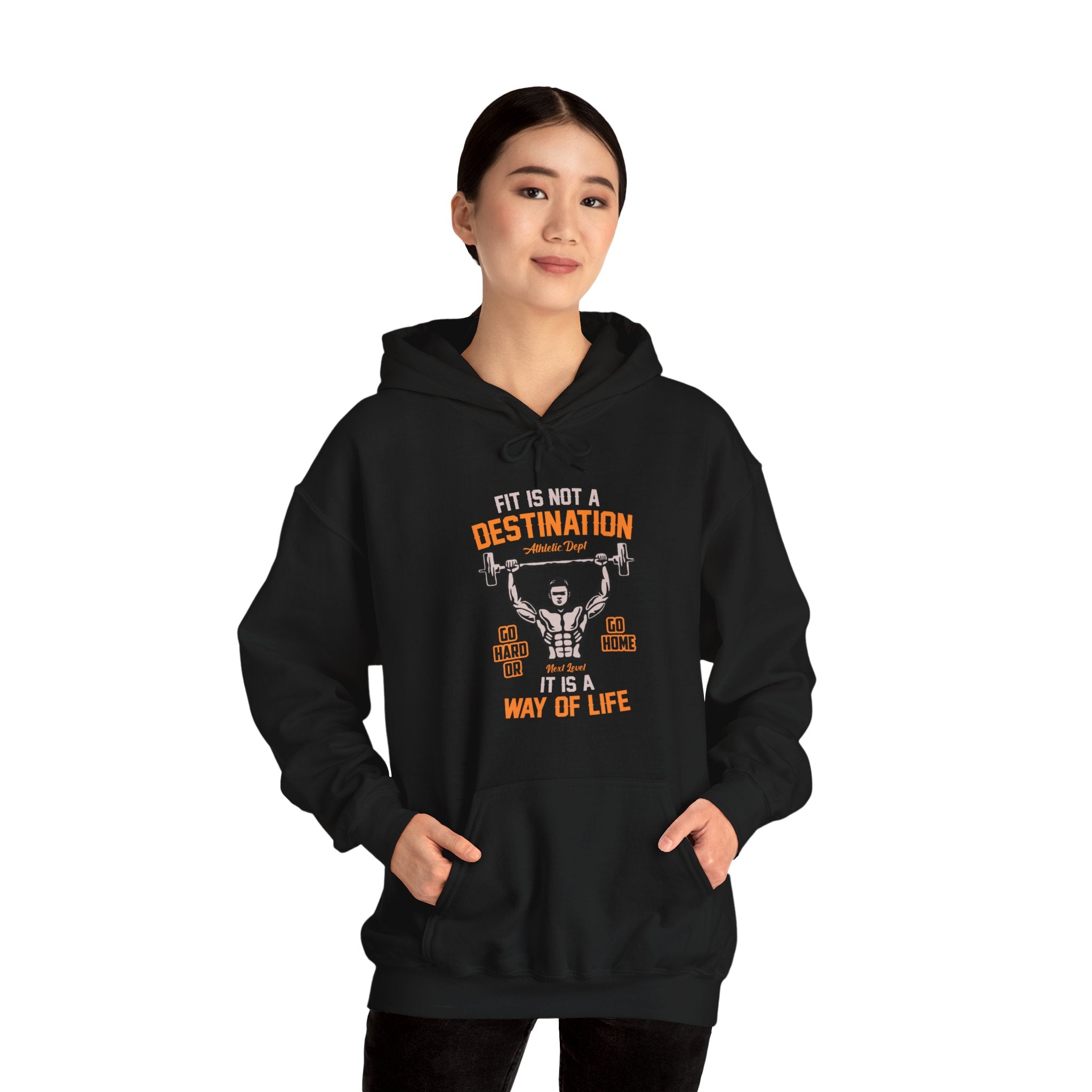 "Fit Is Not A Destination, Its A Way Of Life" Unisex Heavy Blend™ Hooded Sweatshirt