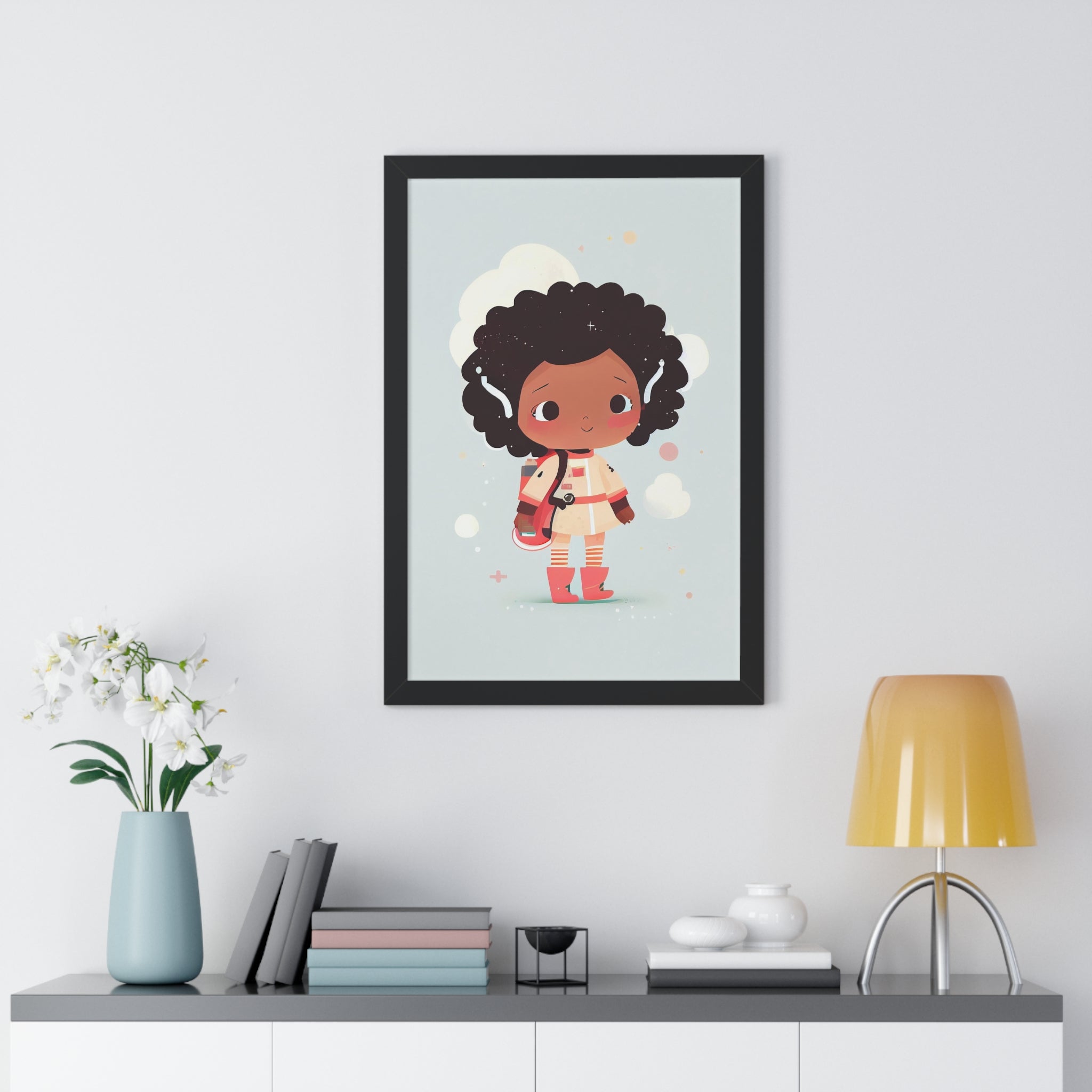 "BG ASTRONAUT" Framed Vertical Poster