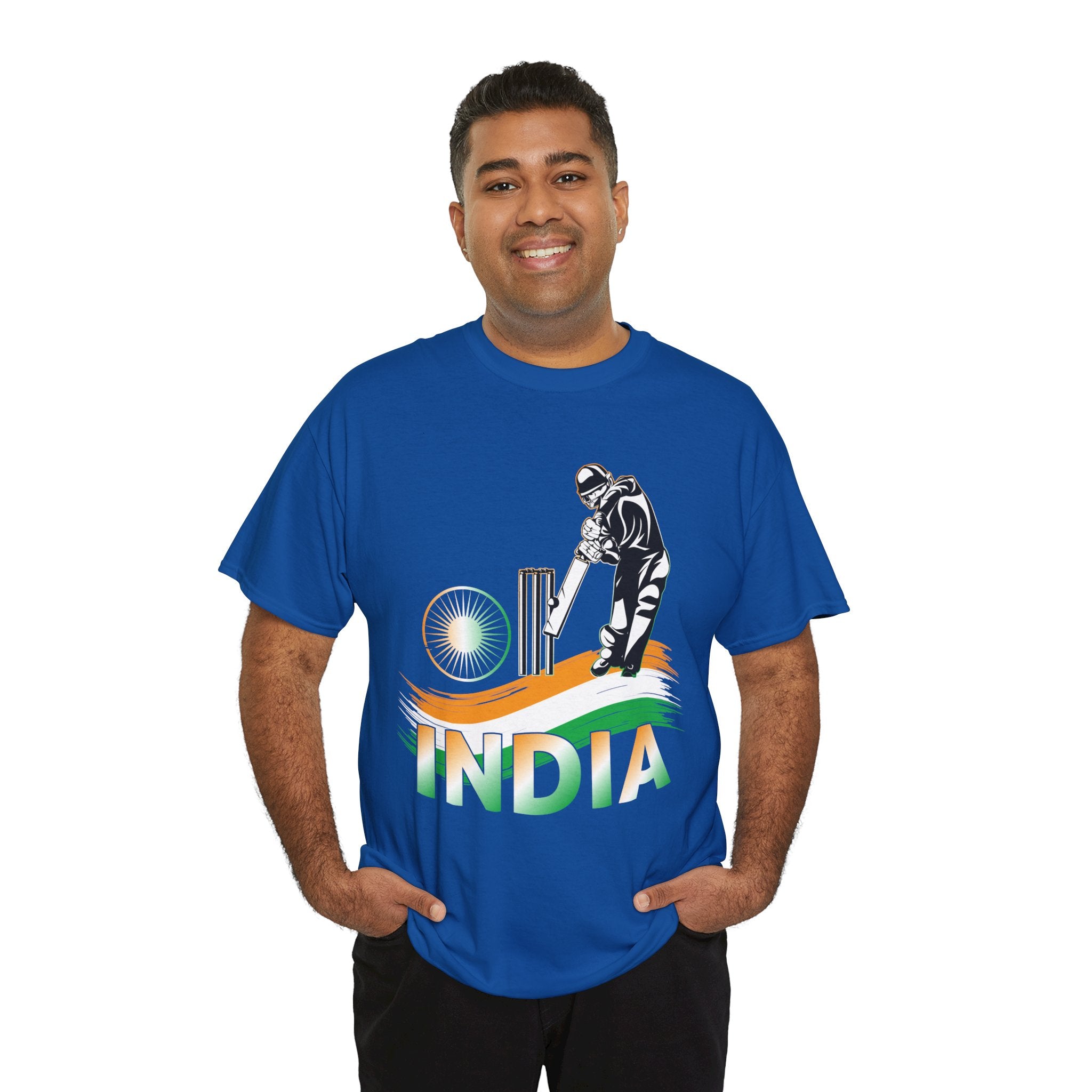 INDIAN Cricket Unisex Heavy Cotton Tee