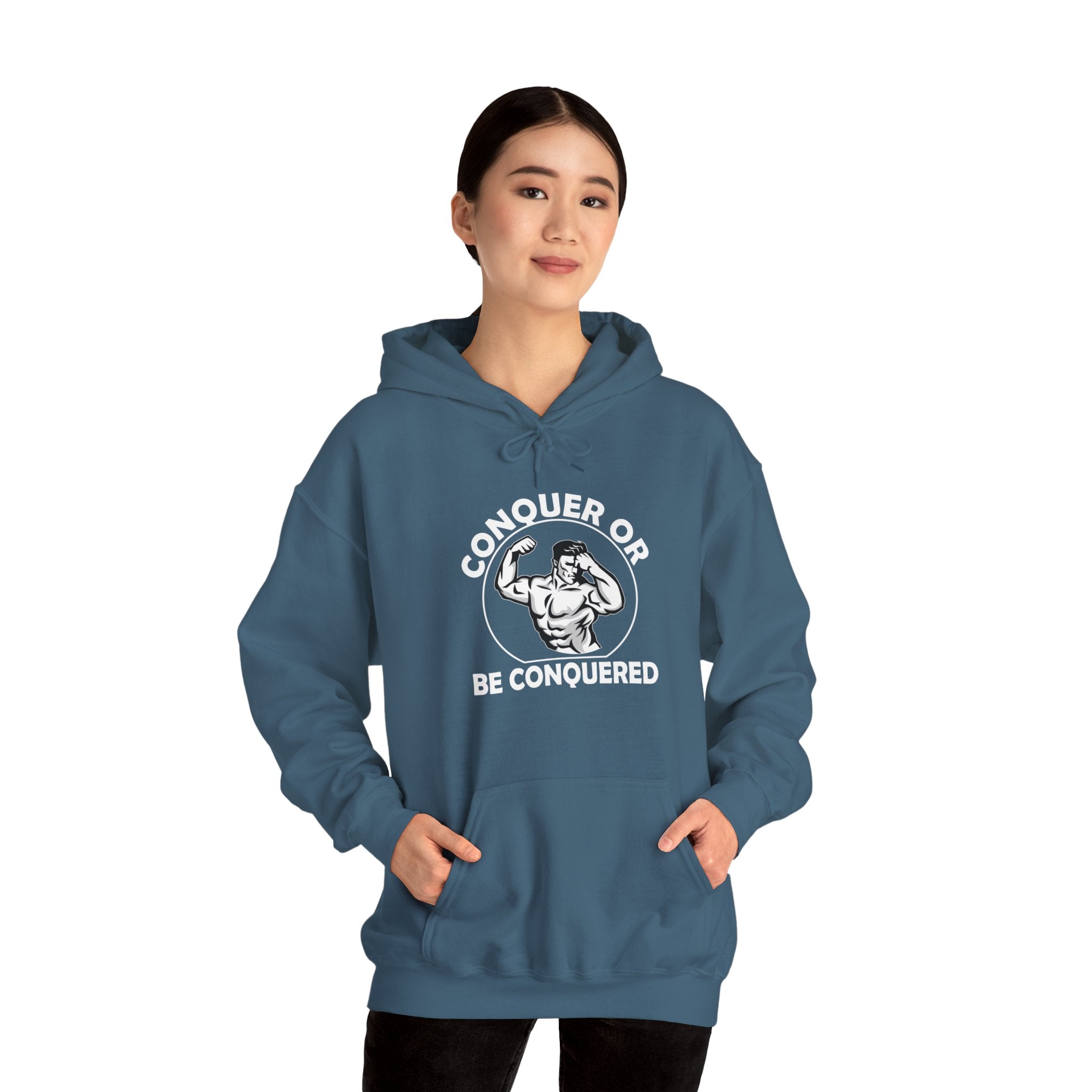 "Conquer Or Conquered" Unisex Heavy Blend™ Hooded Sweatshirt