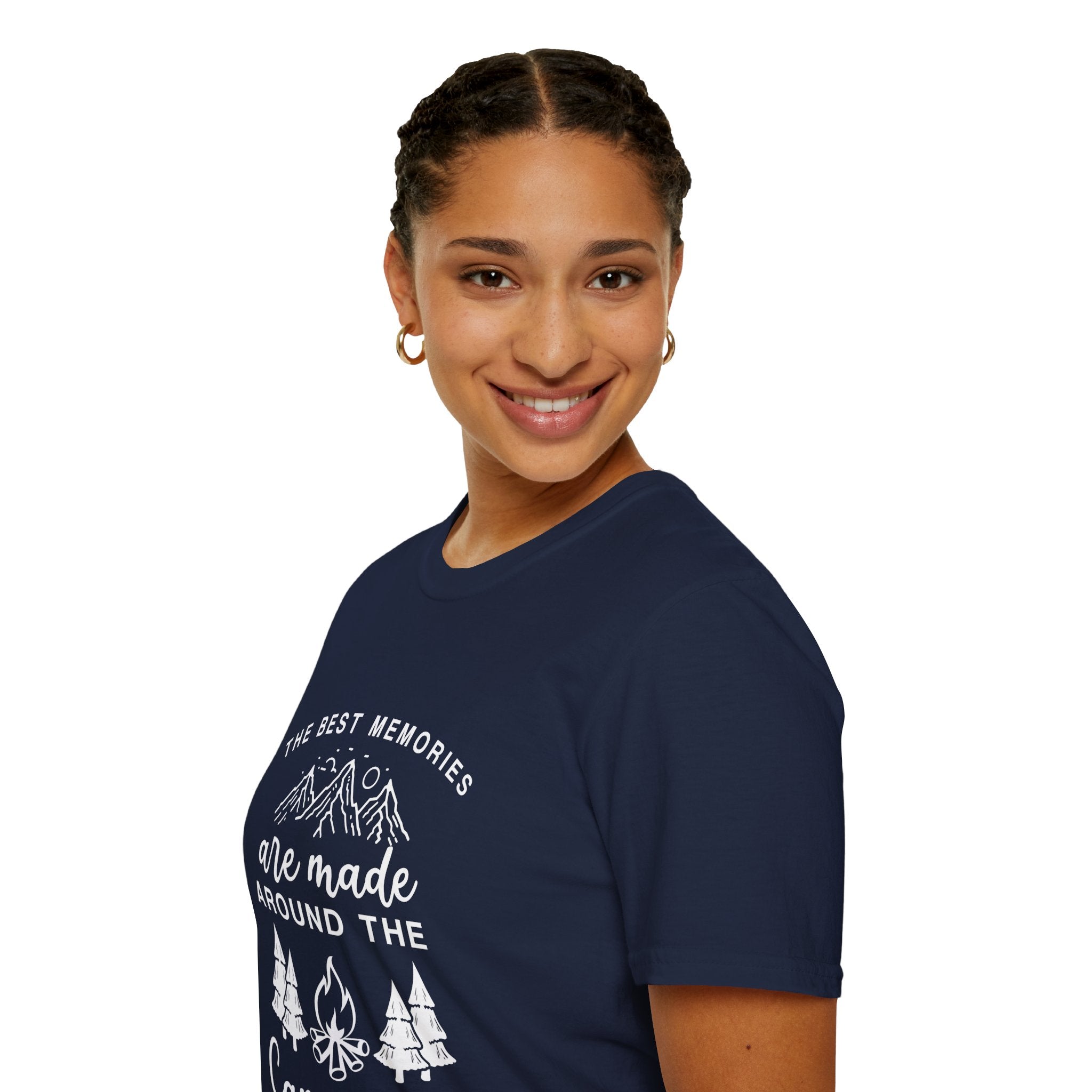 "Best Memories Are Made Around Campfire" Unisex Soft Style T-Shirt