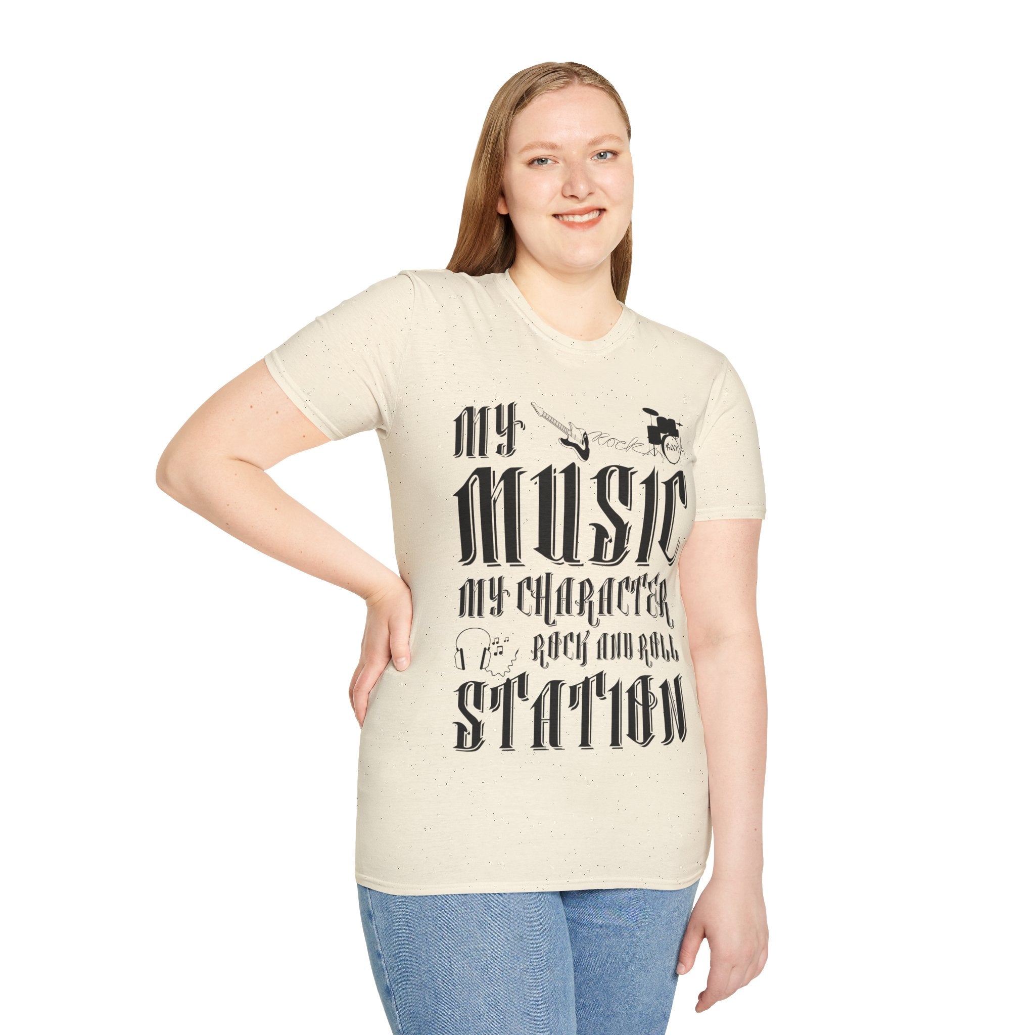 "My Music My Character Rock And Roll Station" Unisex Soft style T-Shirt