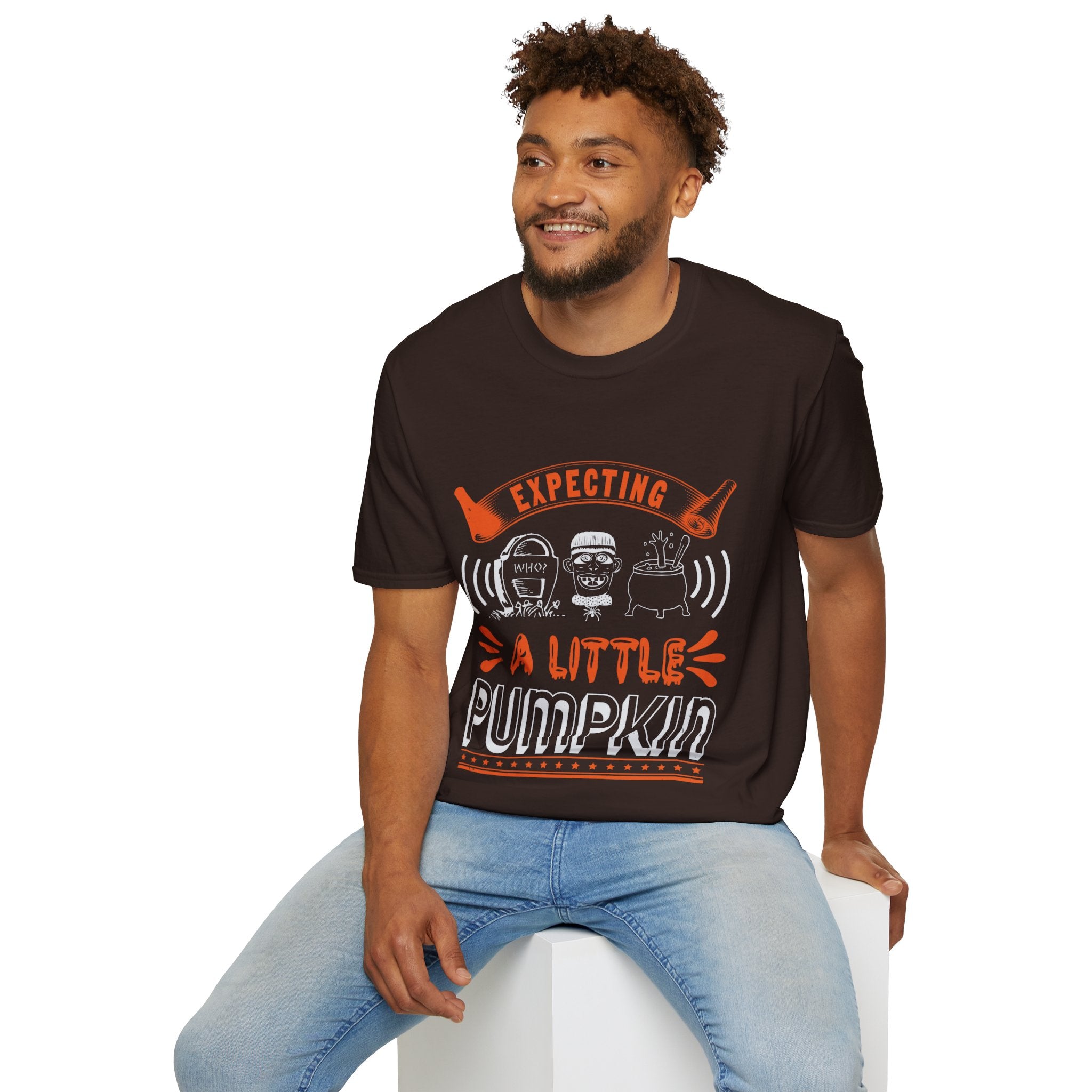 "EXPECTING A LITTLE PUMPKIN" Unisex Soft style T-Shirt