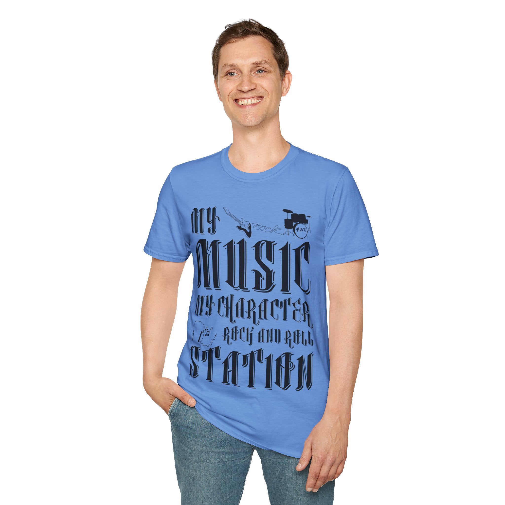 "My Music My Character Rock And Roll Station" Unisex Soft style T-Shirt