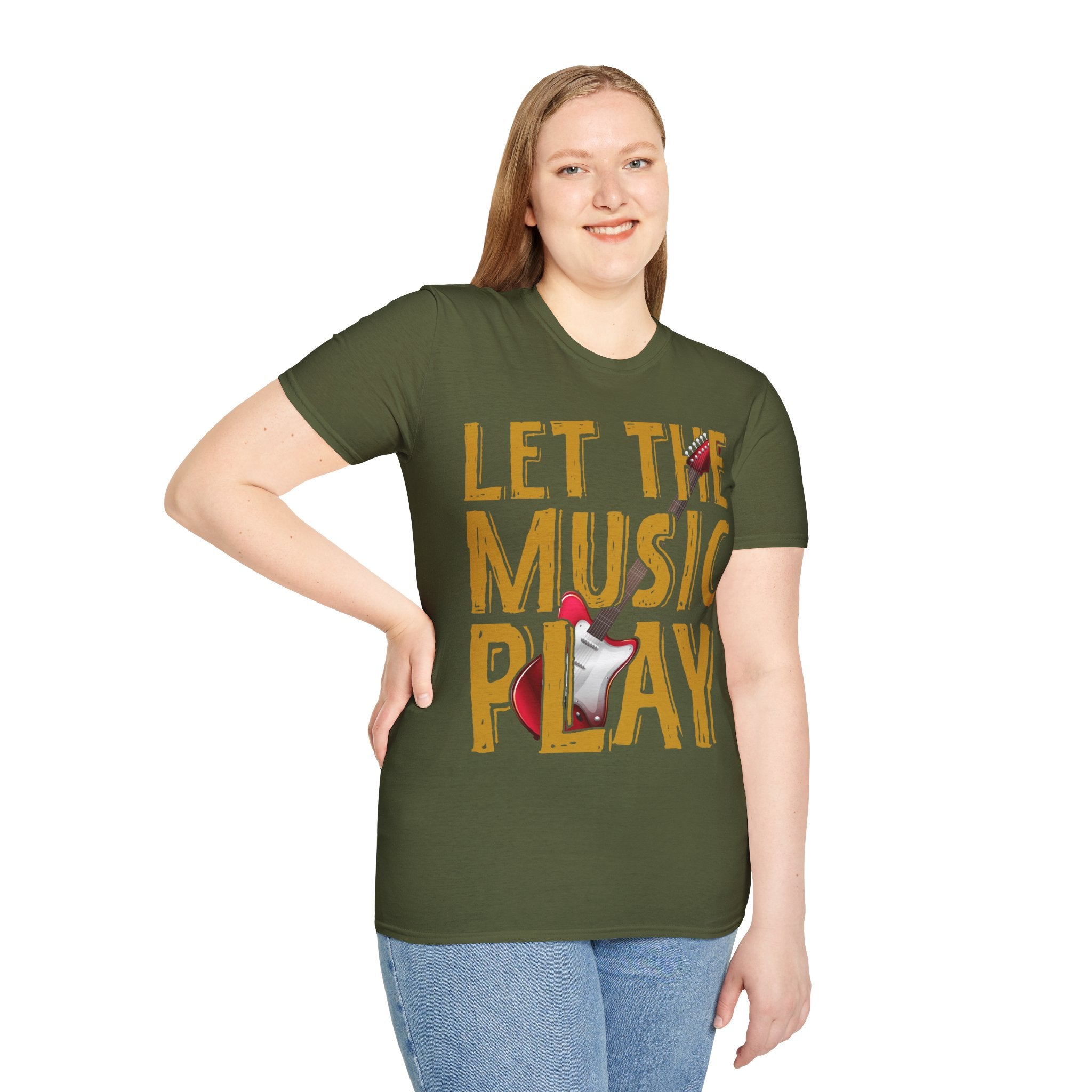 "Let The Music Play" Unisex Soft style T-Shirt