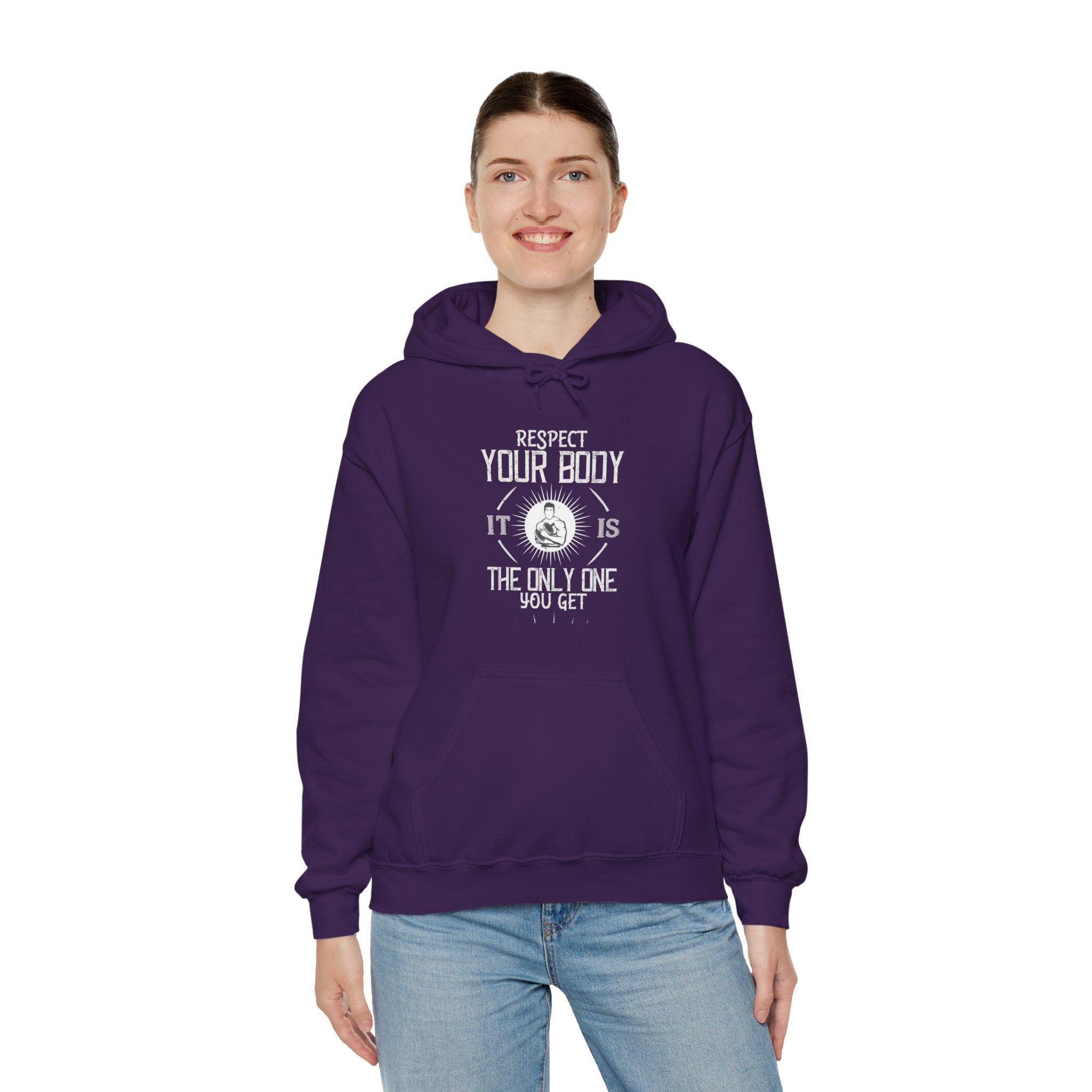 "Respect Your Body It Is the Only One You Get"  Unisex Heavy Blend™ Hooded Sweatshirt