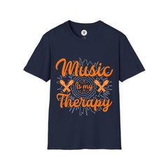 "Music Is My Therapy"Unisex Soft style T-Shirt