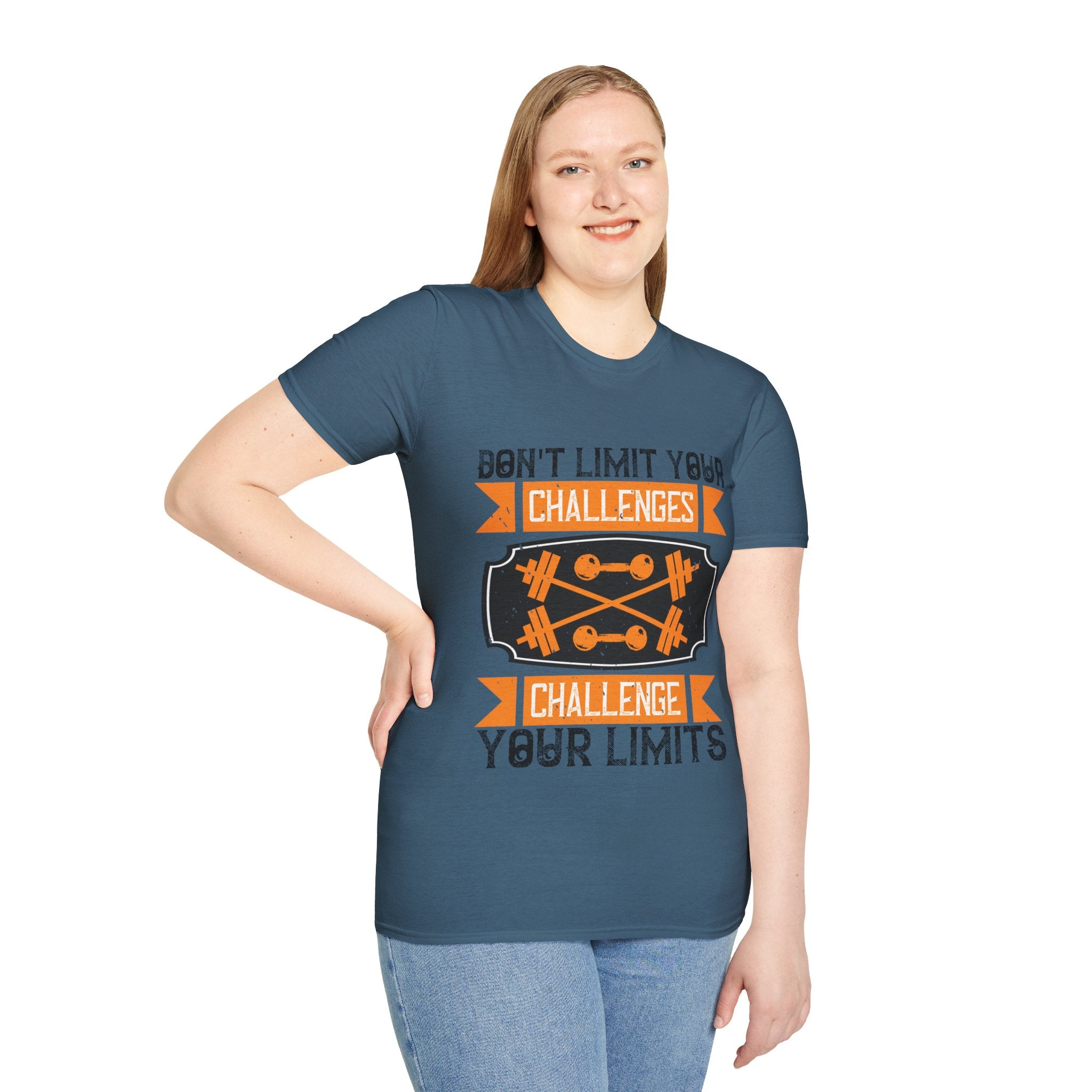 "Don't Limit Your Challenges,Challenge Your Limit" Unisex Soft style T-Shirt