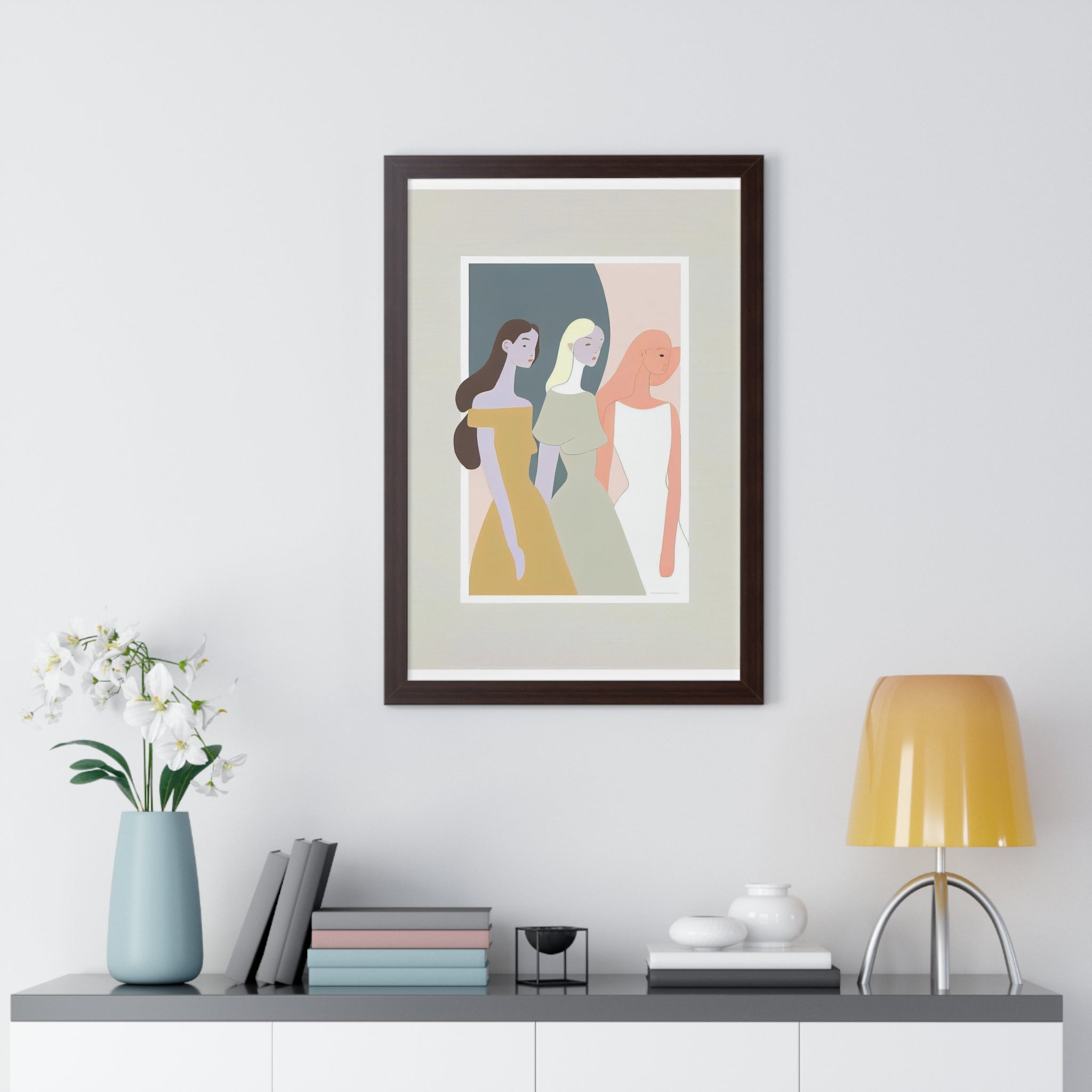 "ABSTRACT FEMINIST" Framed Vertical Poster