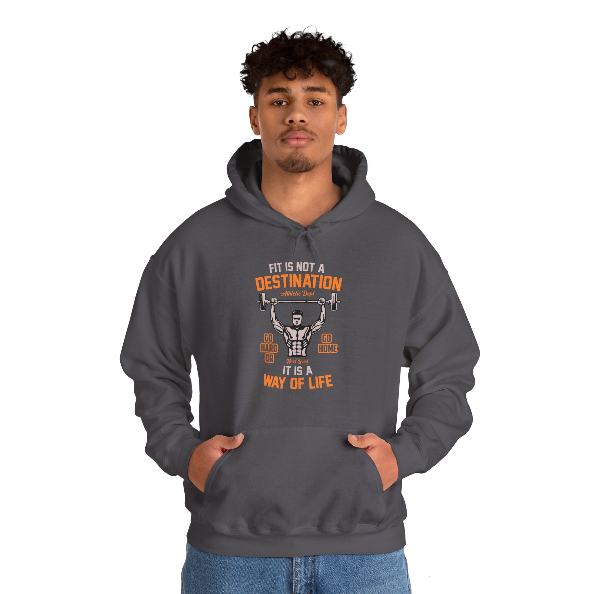 "Fit Is Not A Destination, Its A Way Of Life" Unisex Heavy Blend™ Hooded Sweatshirt