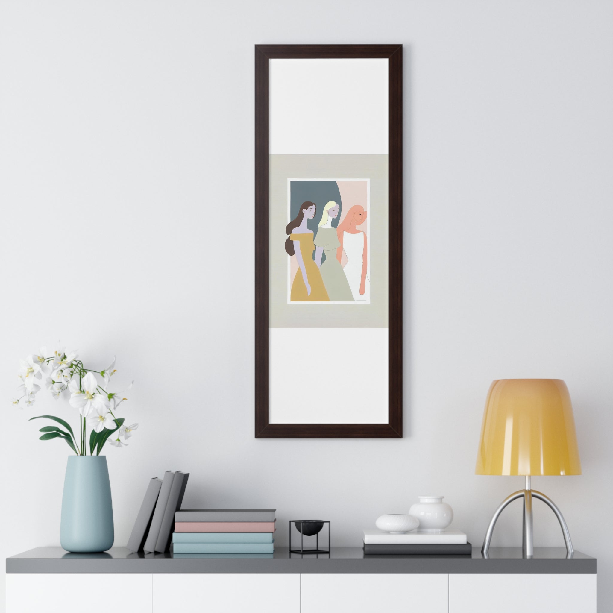 "ABSTRACT FEMINIST" Framed Vertical Poster