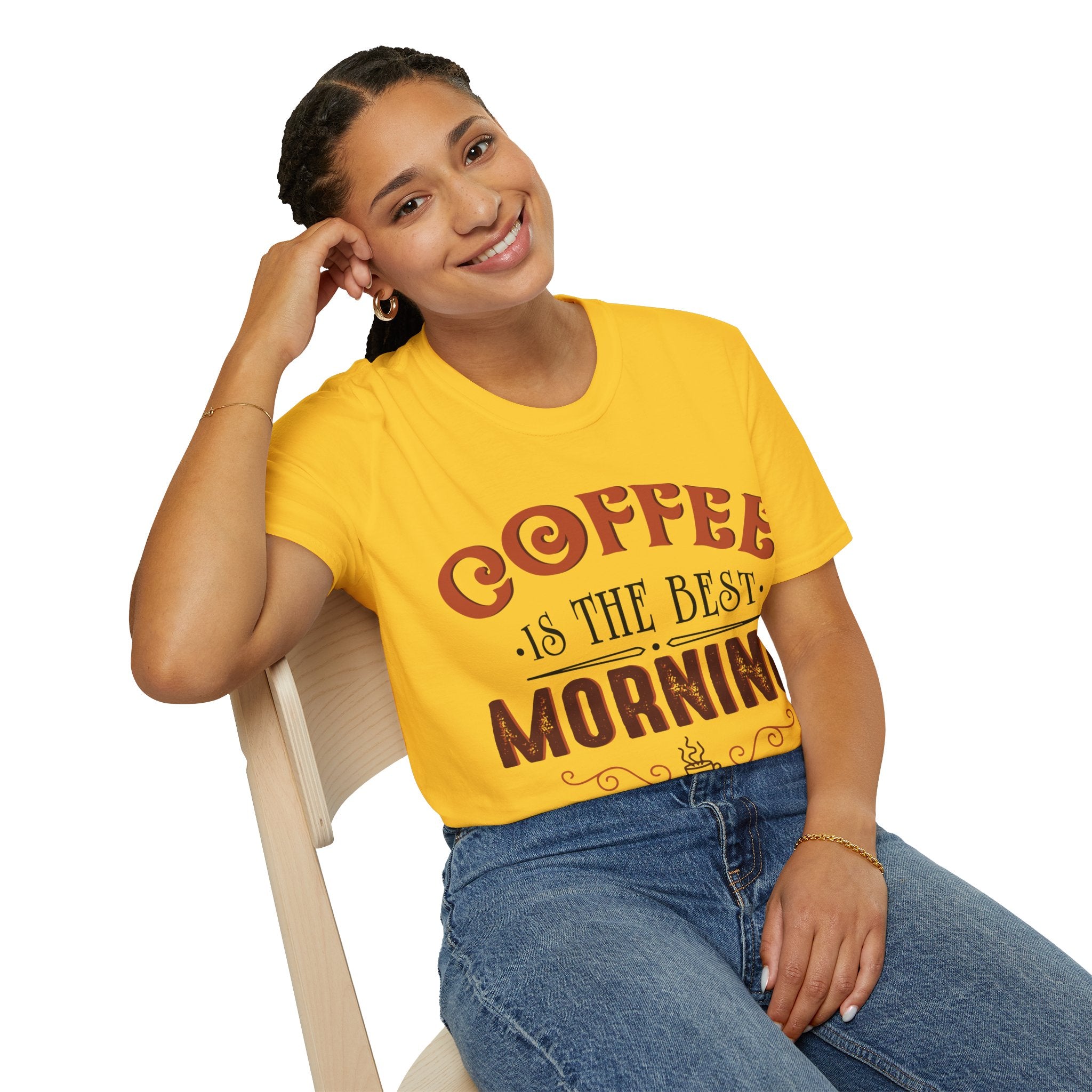 "COFFEE IS THE BEST MORNING MOTIVATION" Unisex Soft style T-Shirt