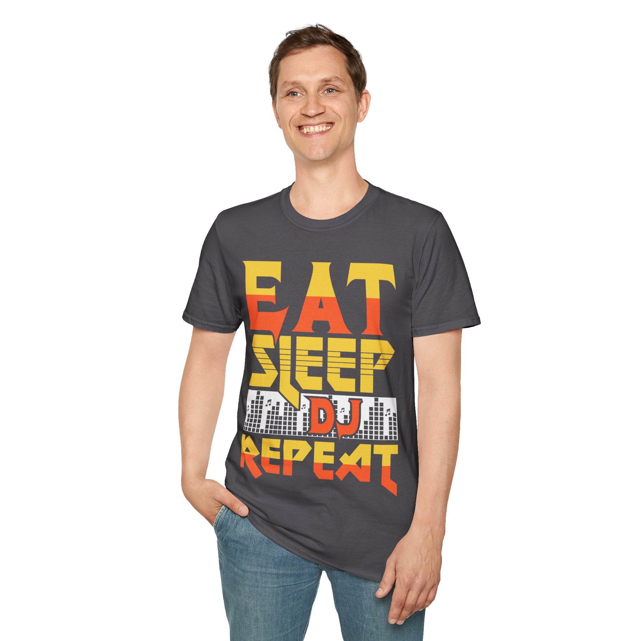 "Eat Sleep DJ Repeat" Unisex Soft style T-Shirt