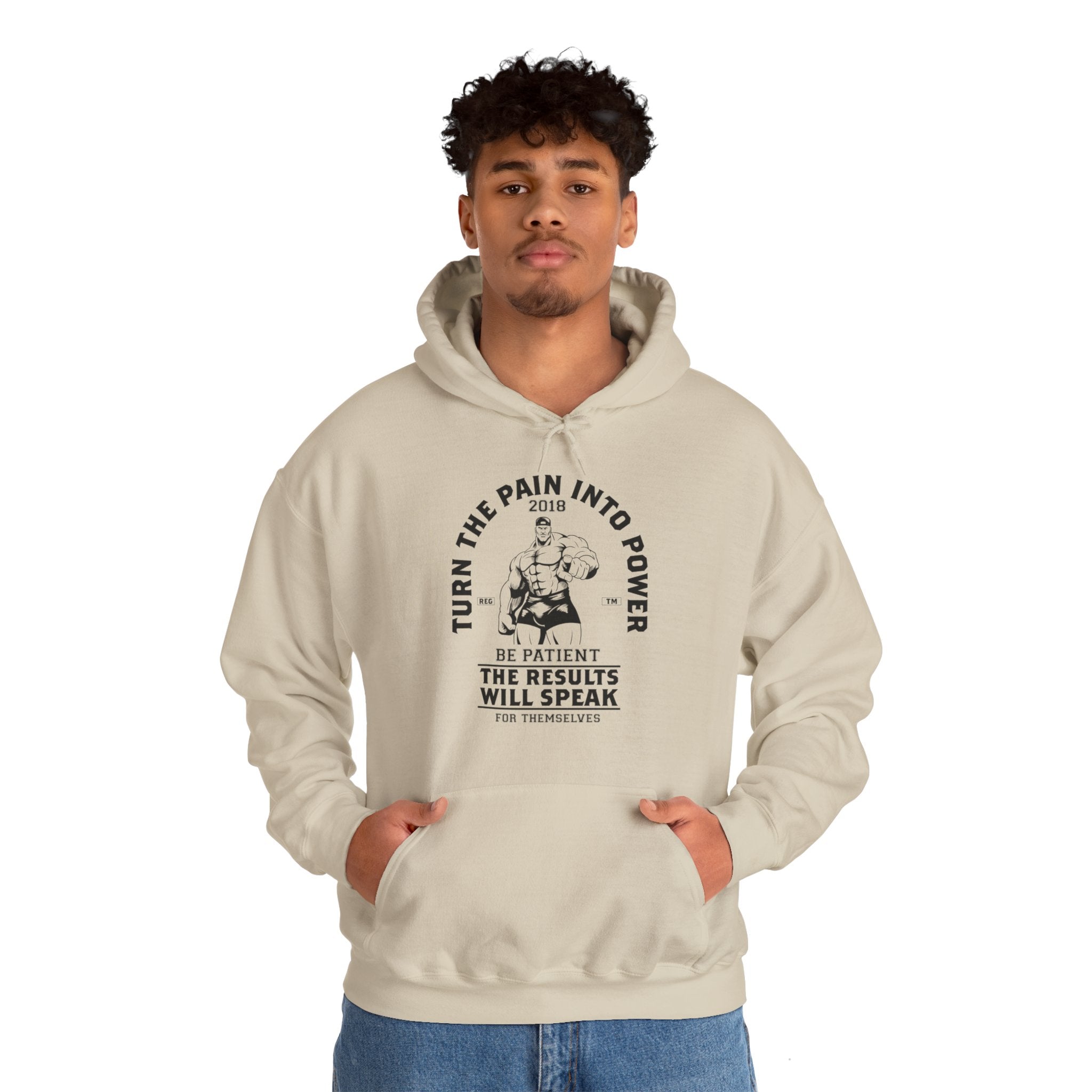 "Turn The Pain Into Power"  Unisex Heavy Blend™ Hooded Sweatshirt