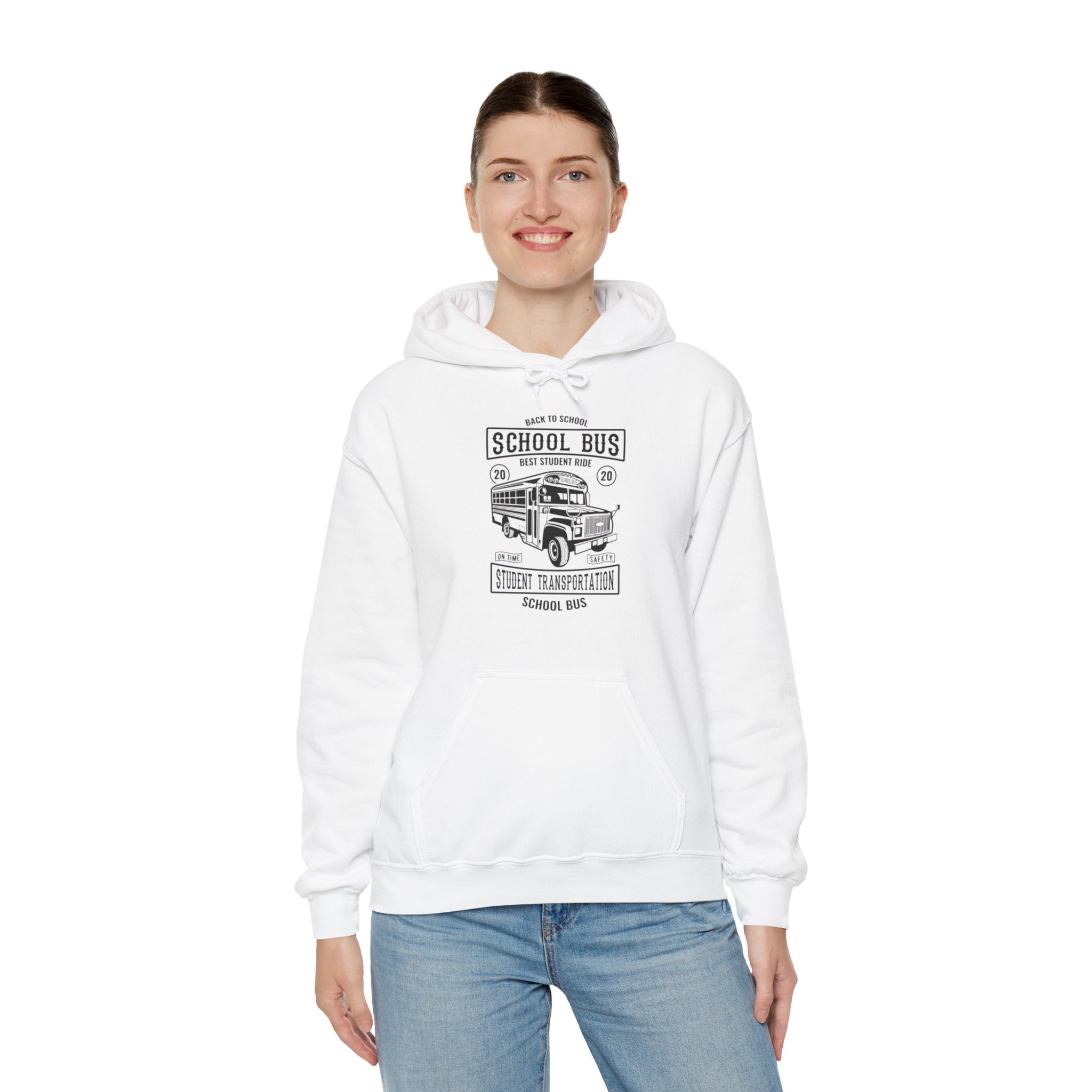 "SCHOOL BUS STUDENT TRANSPORTATION" Unisex Heavy Blend™ Hooded Sweatshirt