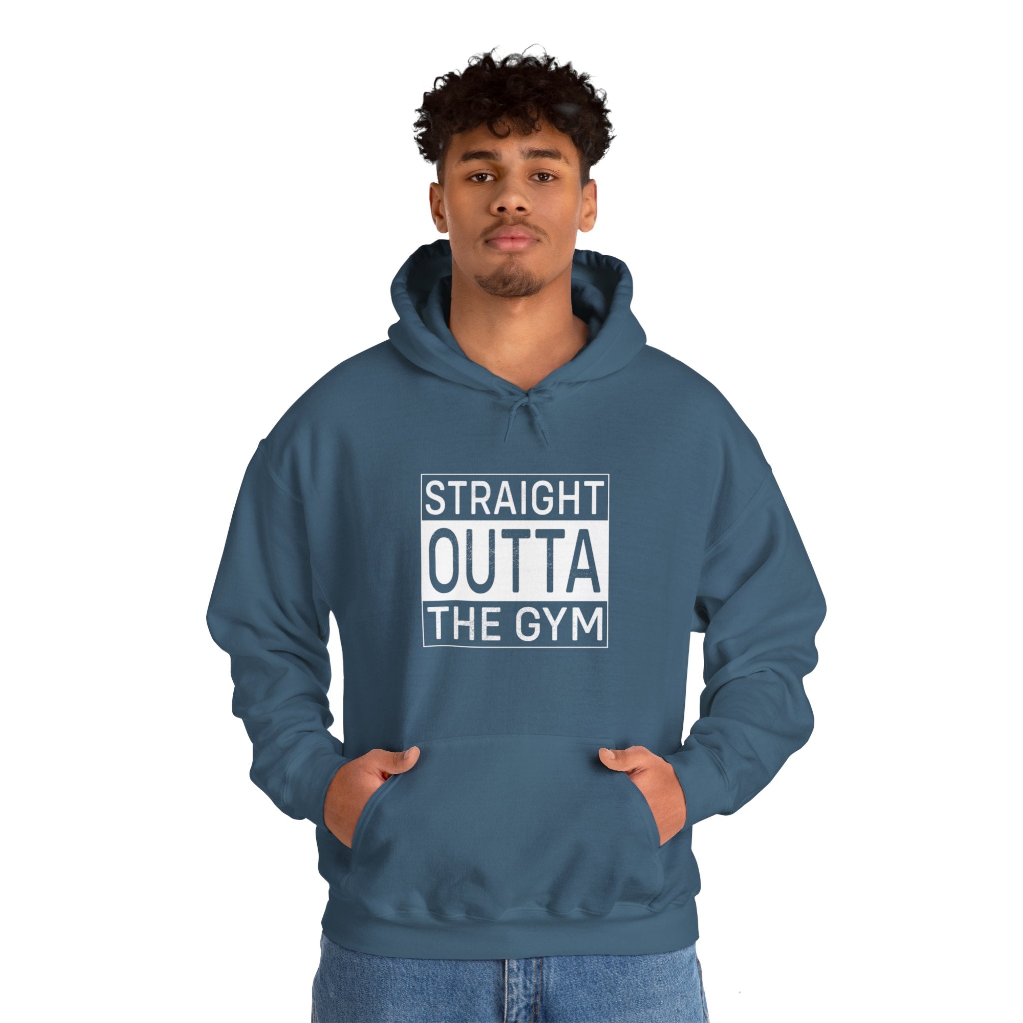 "Straight Outta A Gym'' Unisex Heavy Blend™ Hooded Sweatshirt