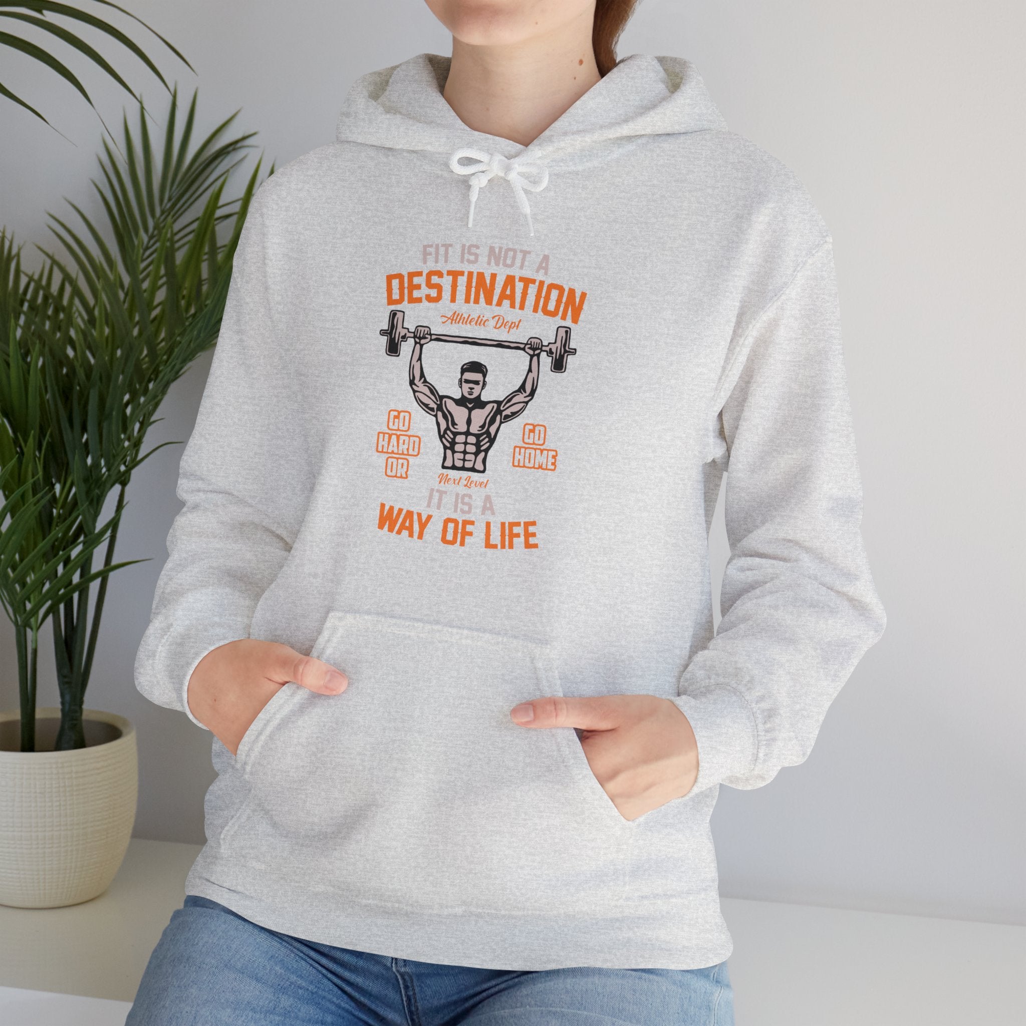 "Fit Is Not A Destination, Its A Way Of Life" Unisex Heavy Blend™ Hooded Sweatshirt