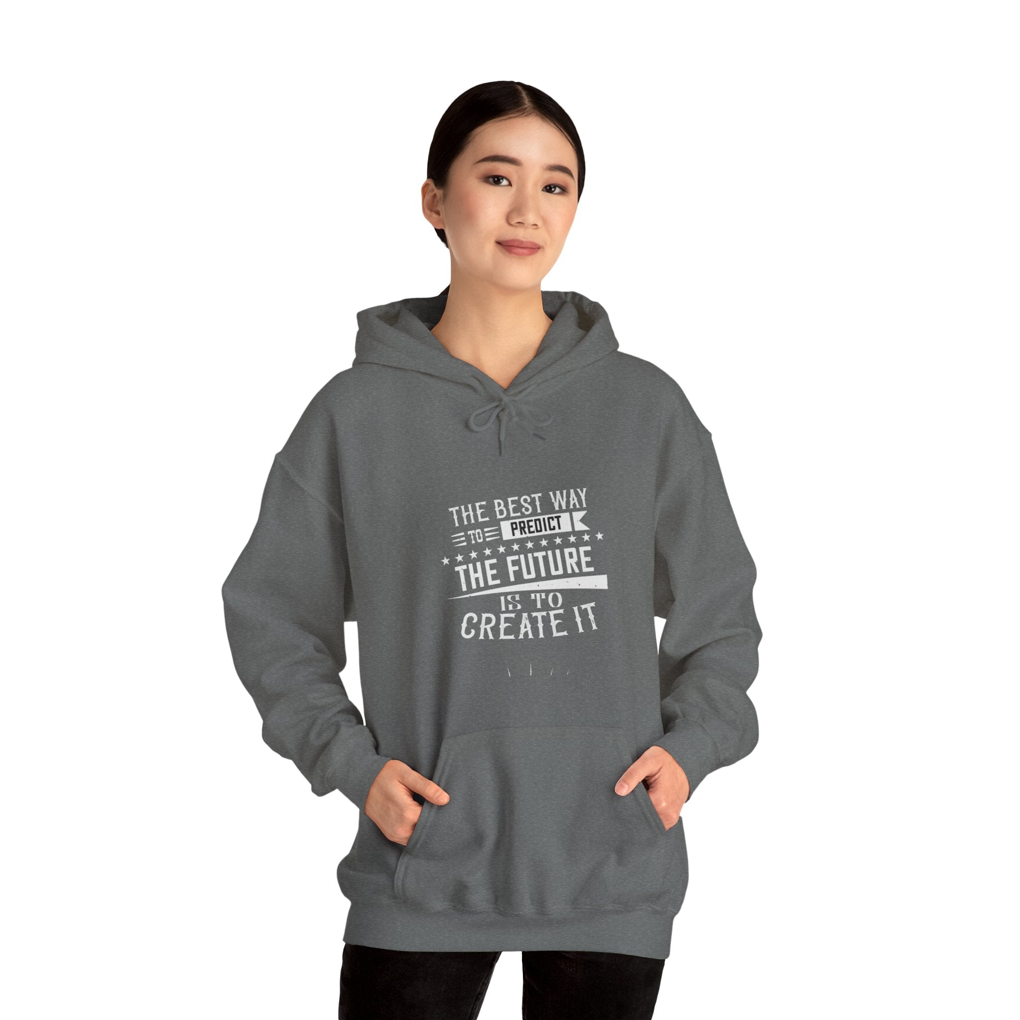 "The best way to predict the future is to create it" Unisex Heavy Blend™ Hooded Sweatshirt