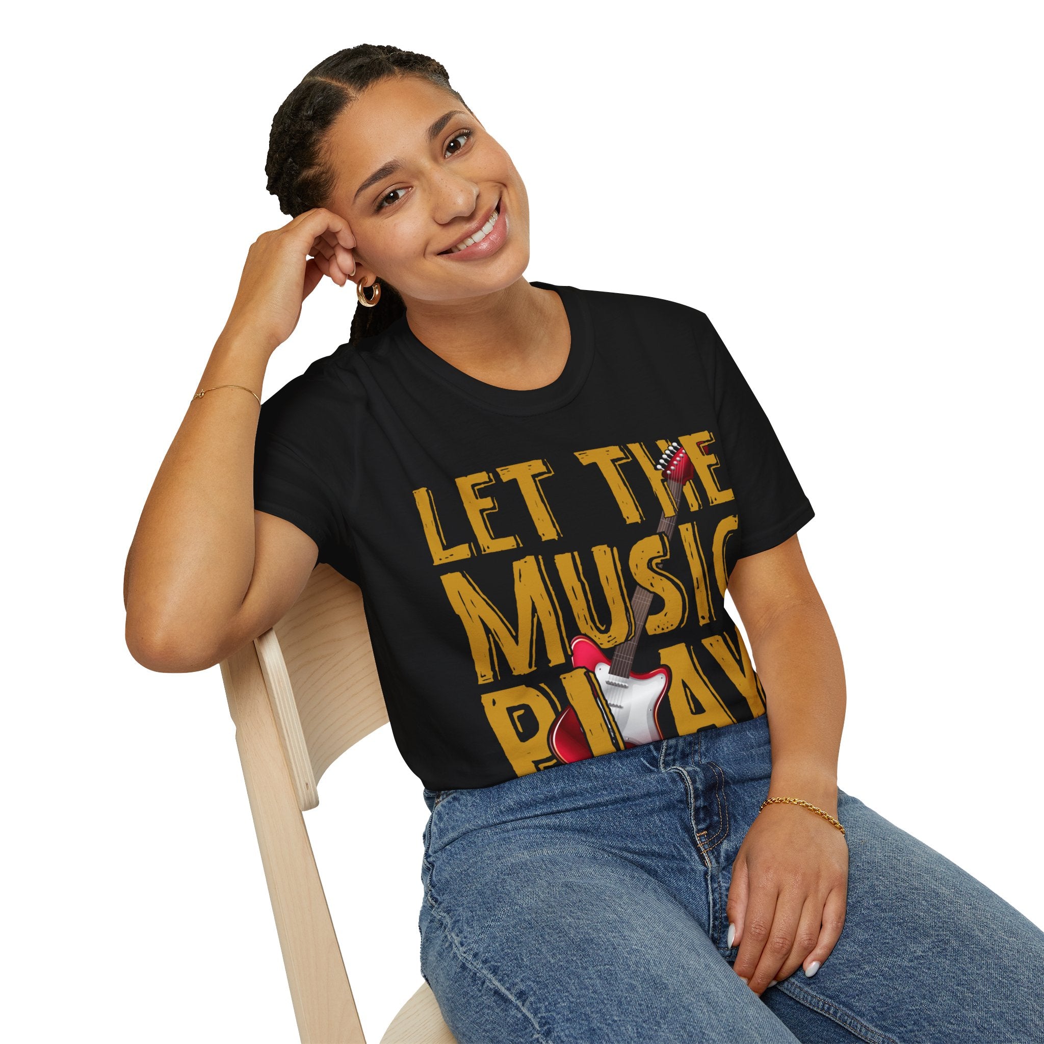 "Let The Music Play" Unisex Soft style T-Shirt