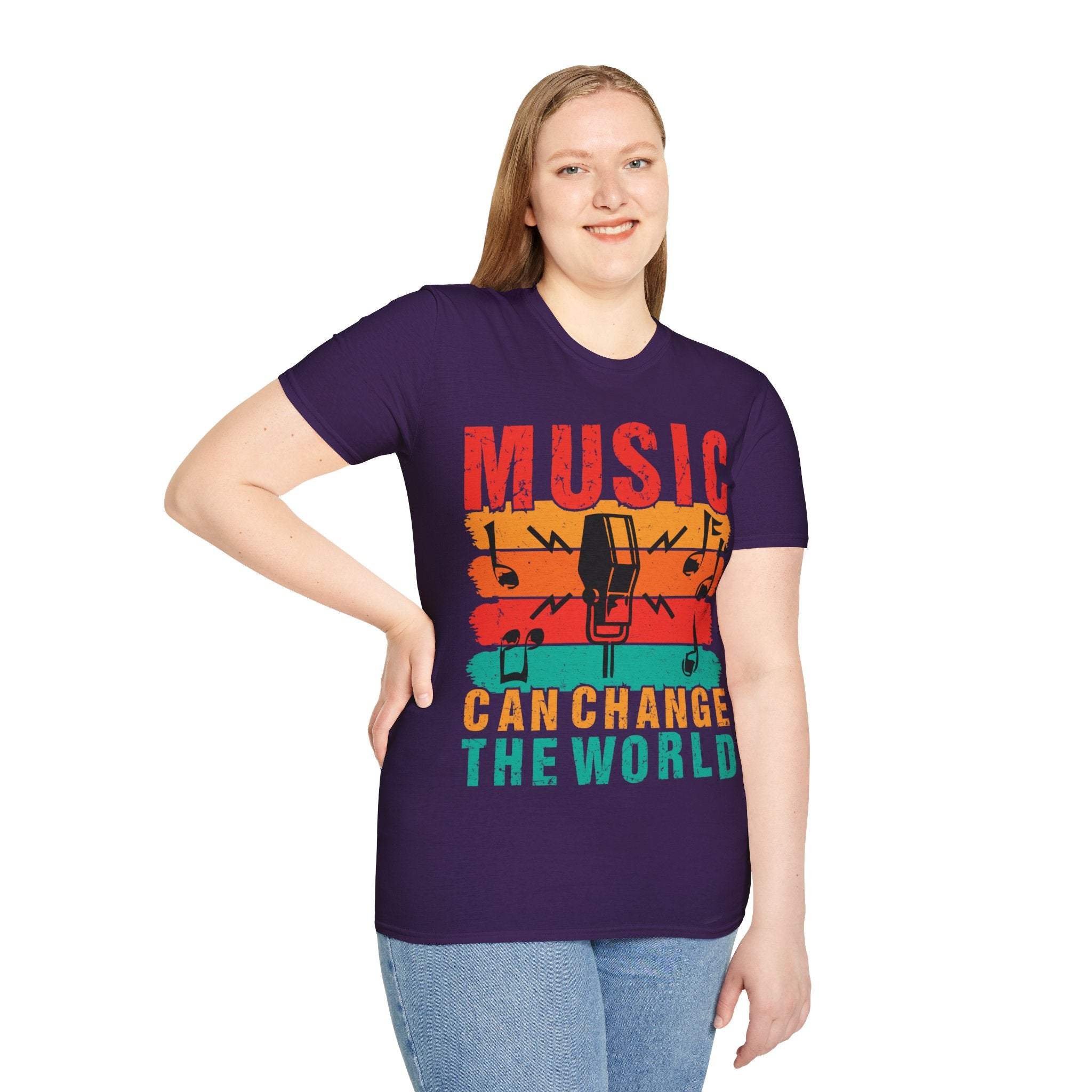 "Music Can Change The World"Unisex Soft style T-Shirt