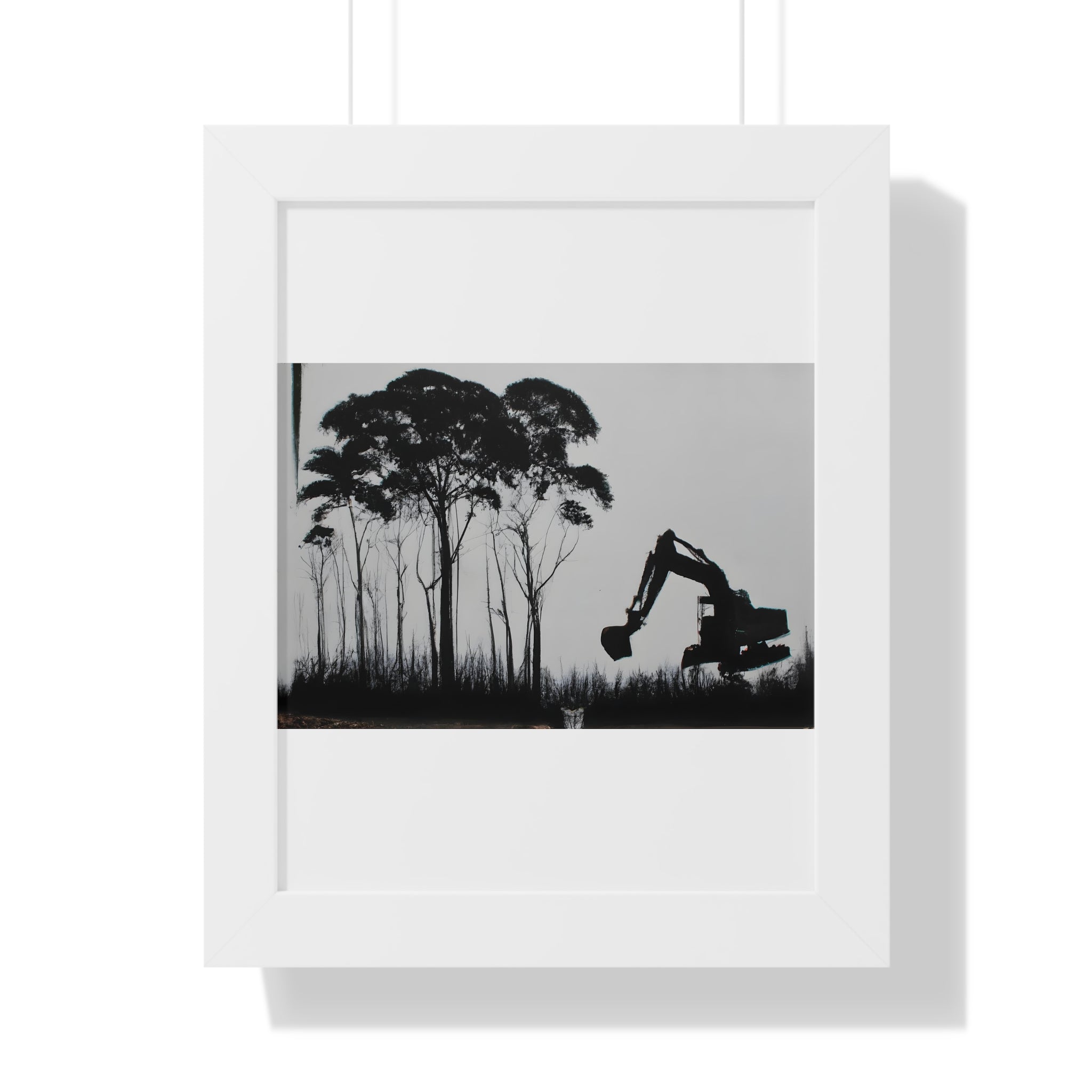 "BANKSY-STYLE GRAFFITI OF A CLEARED RAINFOREST" Framed Vertical Poster