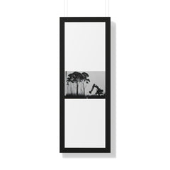 "BANKSY-STYLE GRAFFITI OF A CLEARED RAINFOREST" Framed Vertical Poster