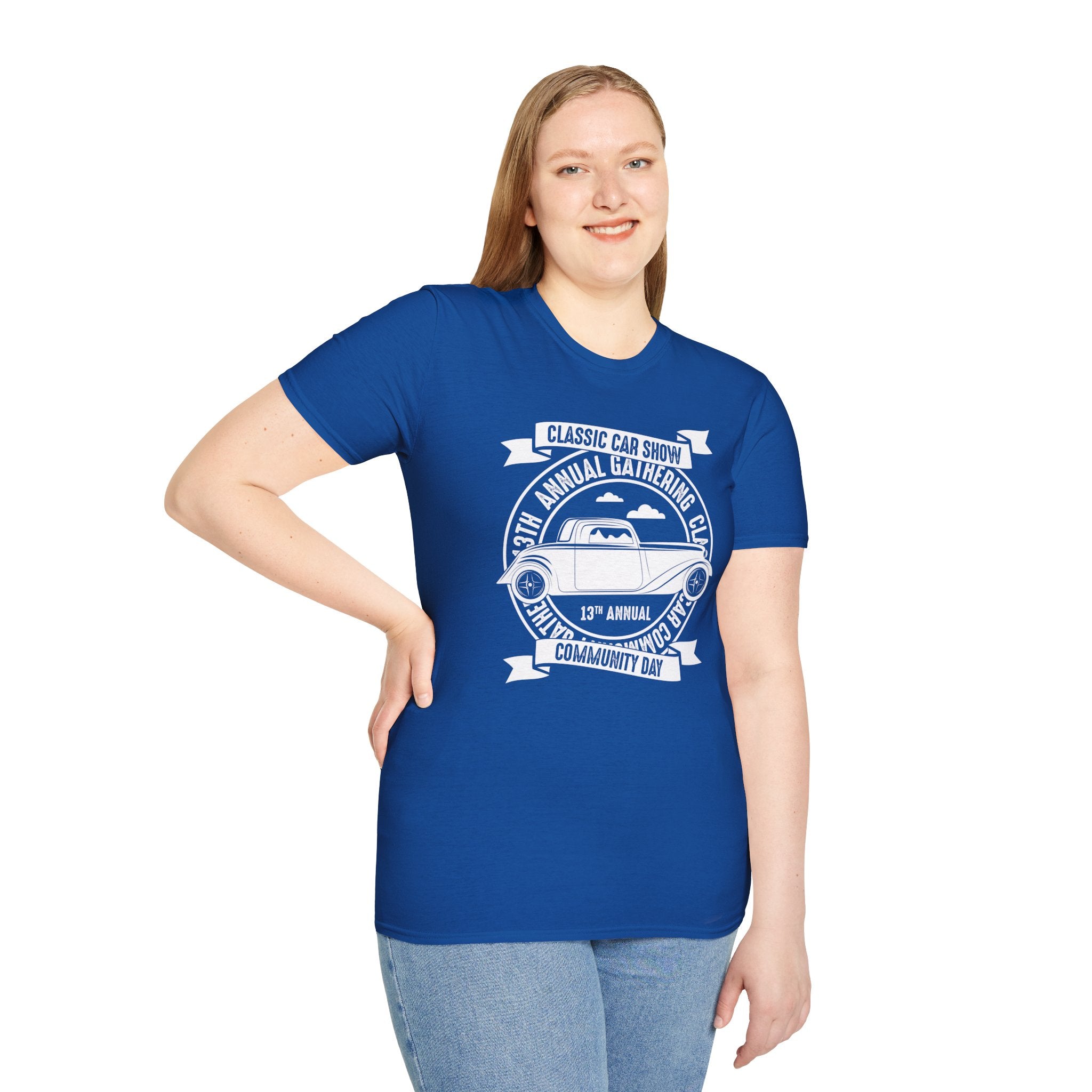 "CLASSIC CAR SHOW COMMUNITY DAY" Unisex Soft style T-Shirt