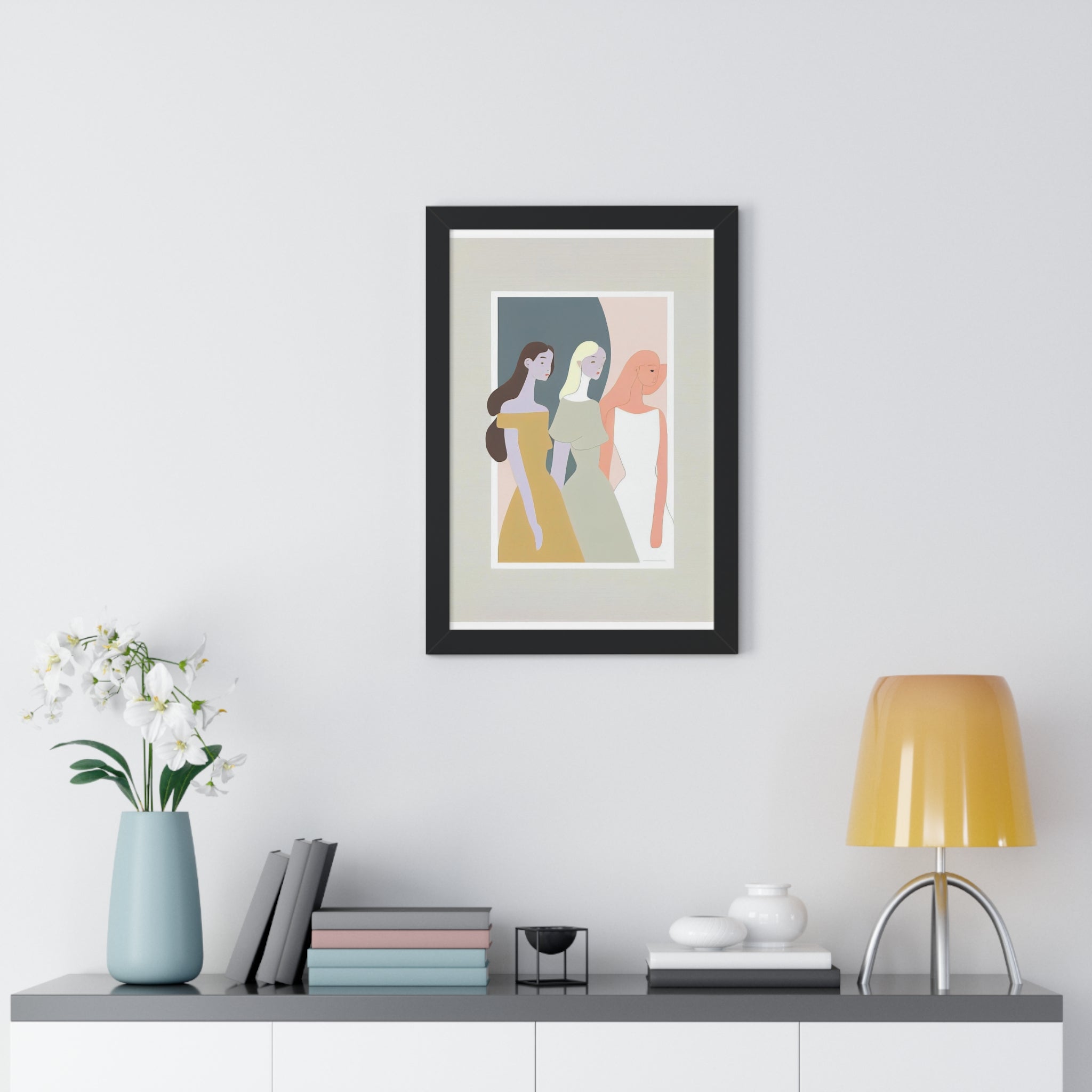 "ABSTRACT FEMINIST" Framed Vertical Poster