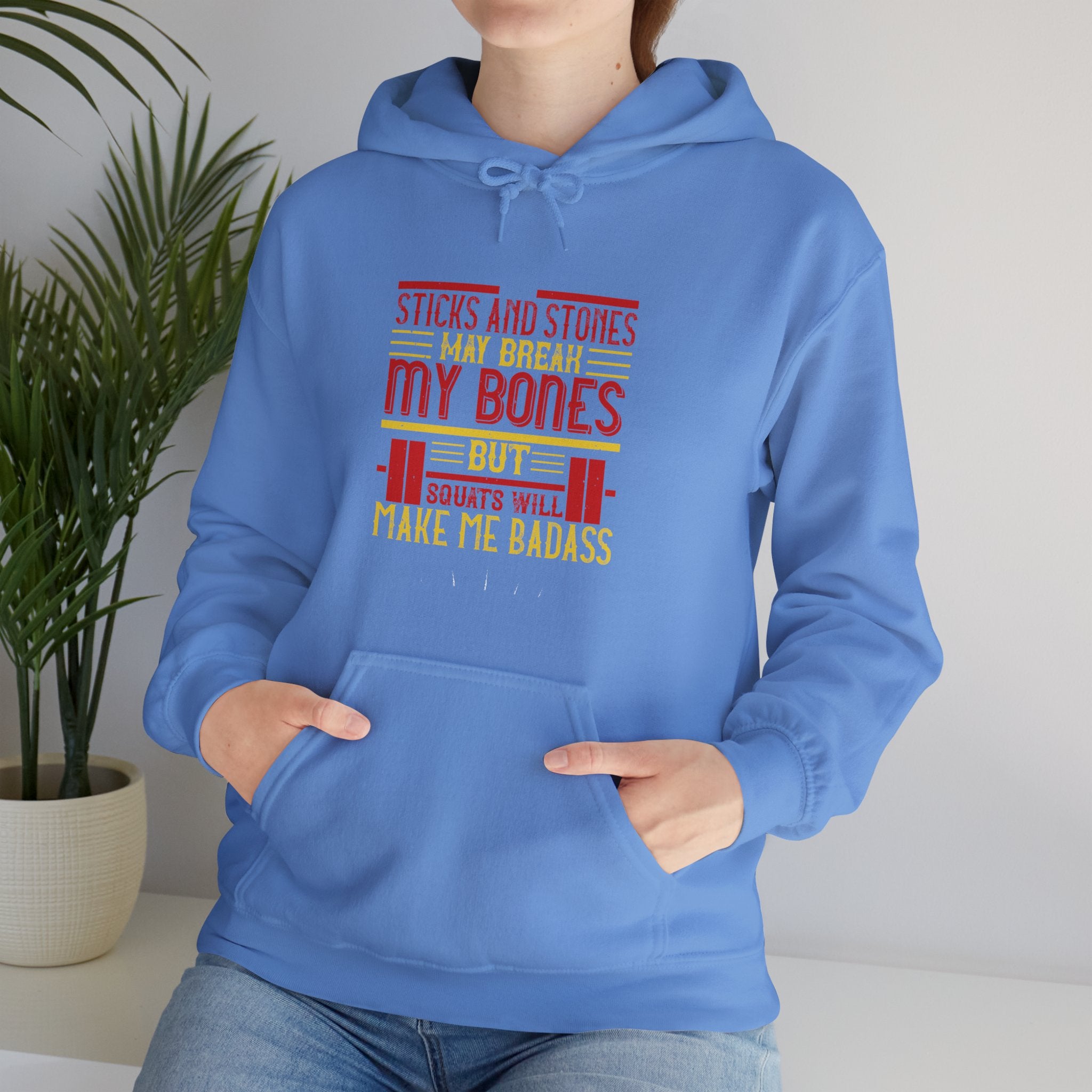 "Squats Will Make Me Badass"  Unisex Heavy Blend™ Hooded Sweatshirt