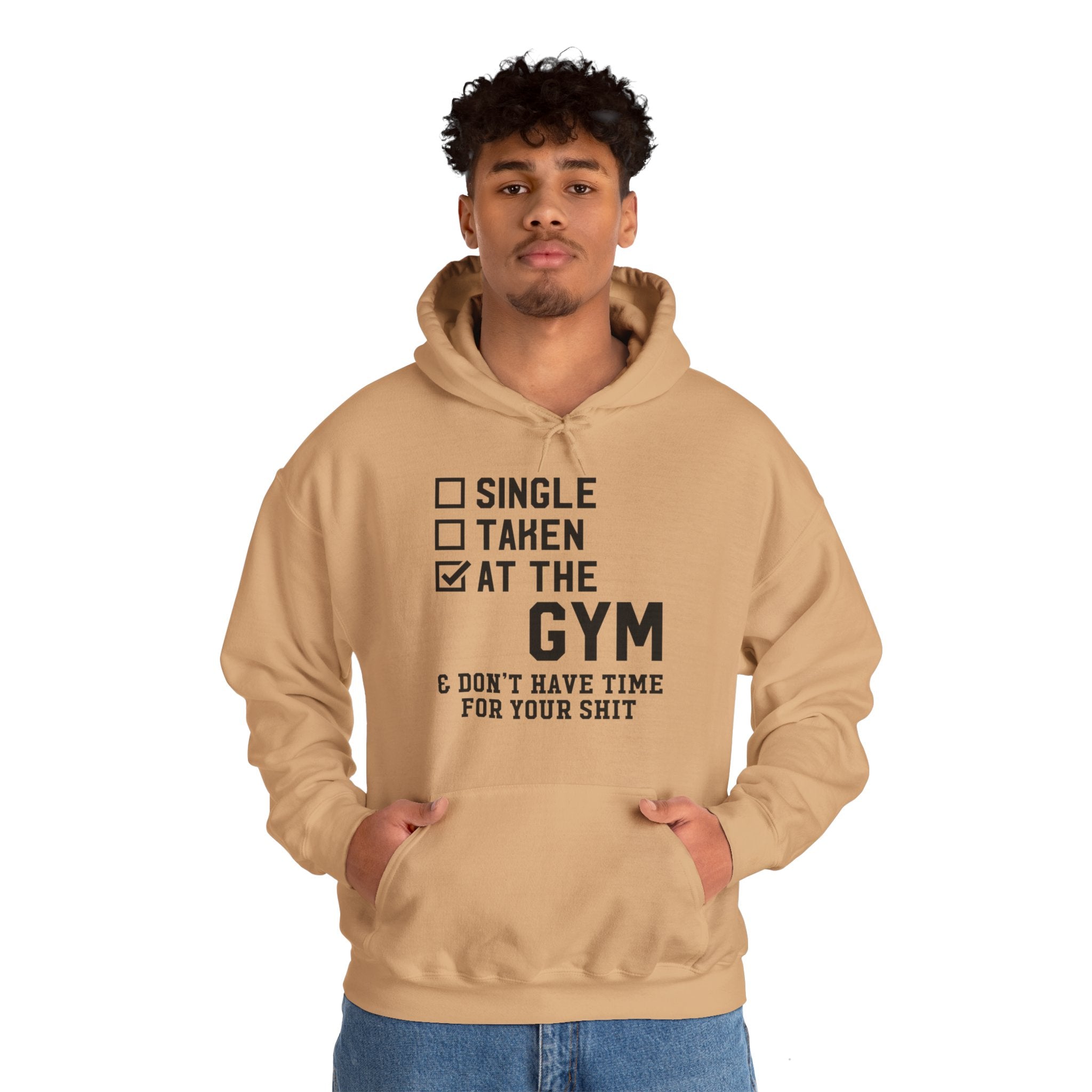 "At Gym,Not Have Time For Your Shit" Unisex Heavy Blend™ Hooded Sweatshirt