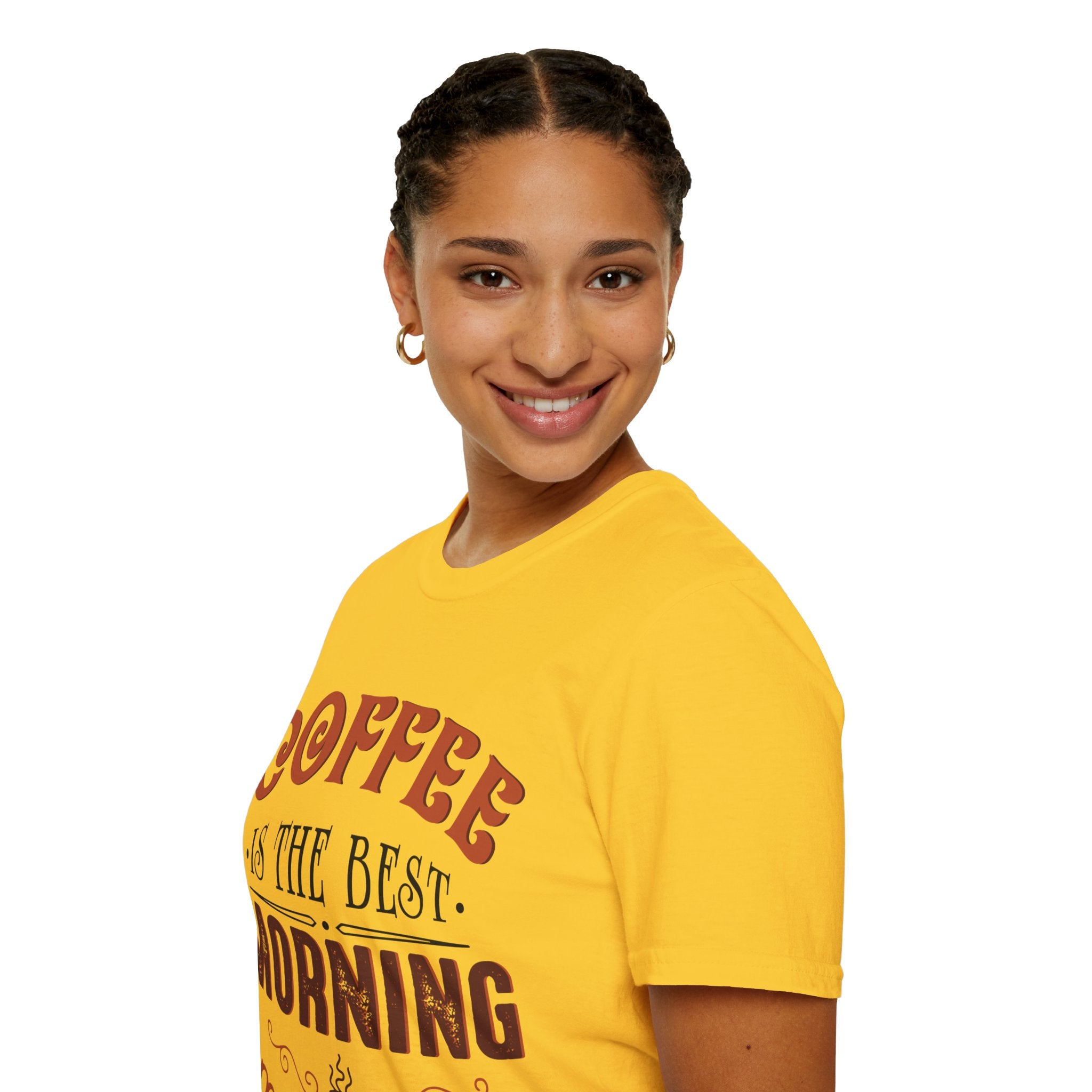 "COFFEE IS THE BEST MORNING MOTIVATION" Unisex Soft style T-Shirt