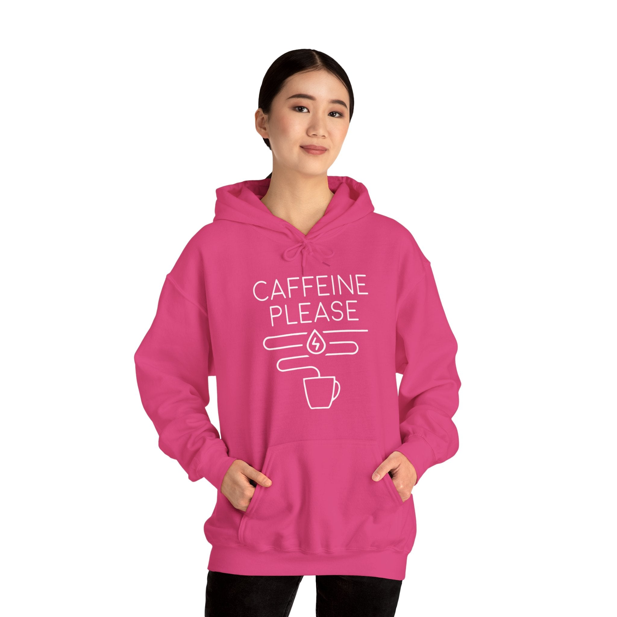 "CAFFEINE PLEASE" Unisex Heavy Blend™ Hooded Sweatshirt