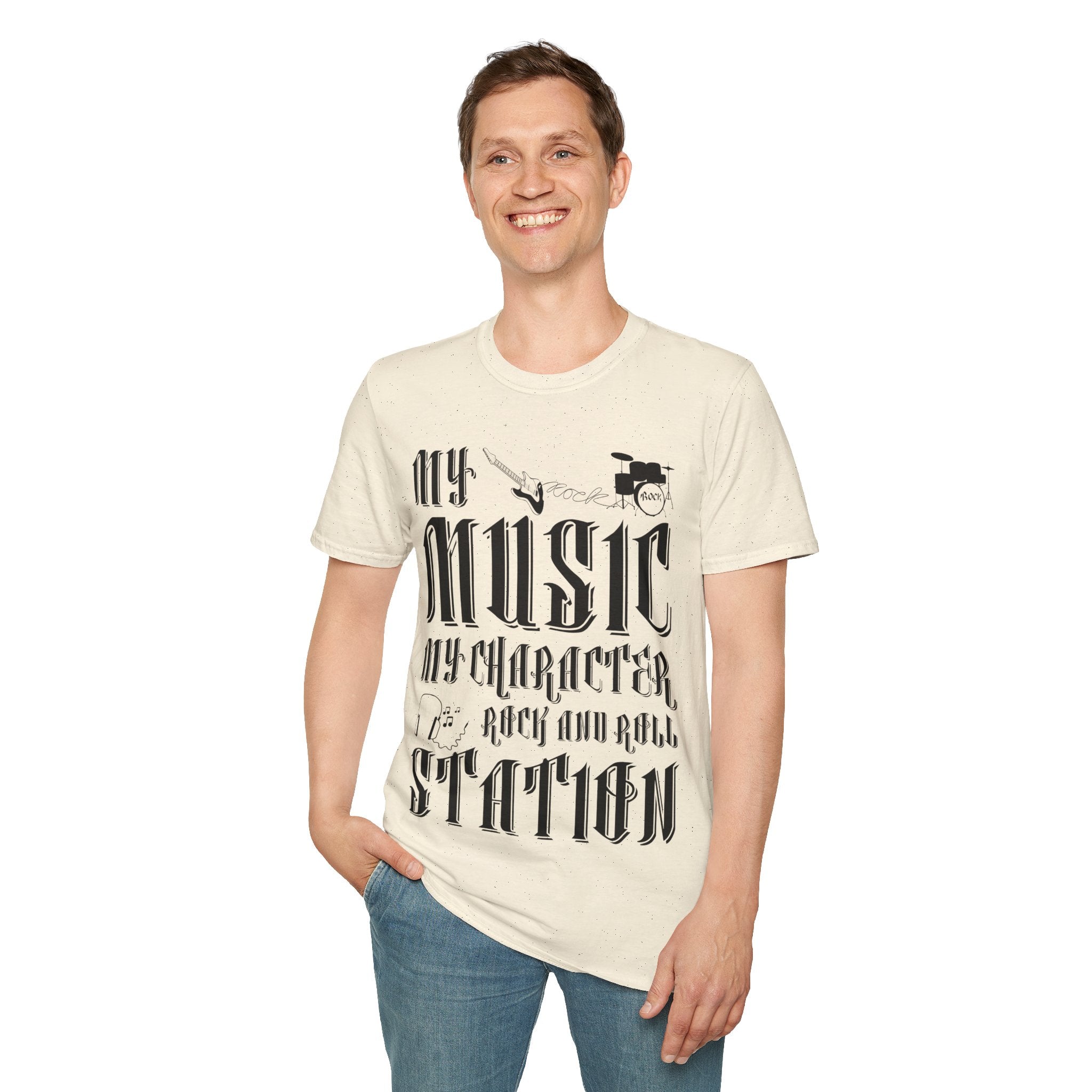 "My Music My Character Rock And Roll Station" Unisex Soft style T-Shirt