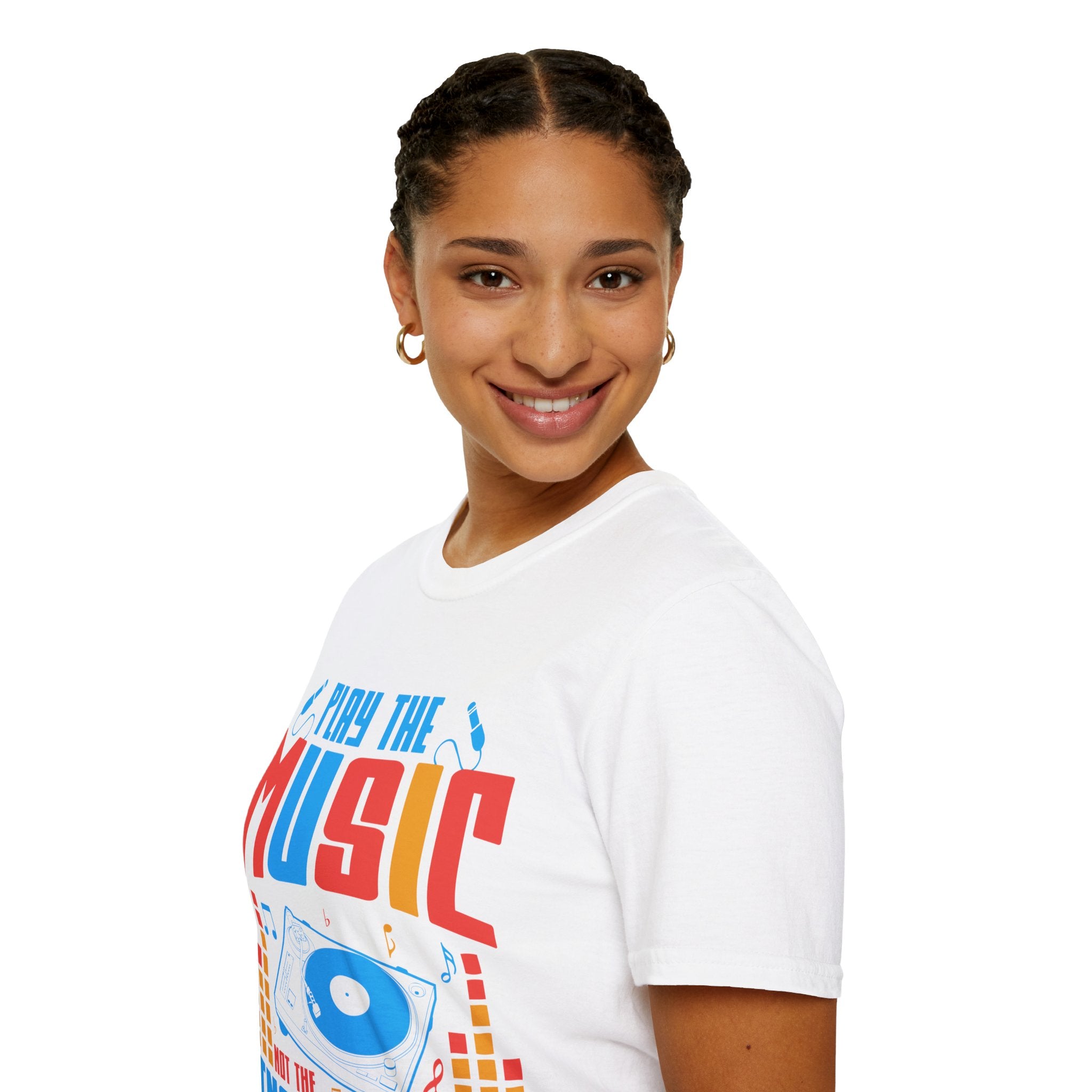 "Play The Music Not The Instrument"  Unisex Soft style T-Shirt