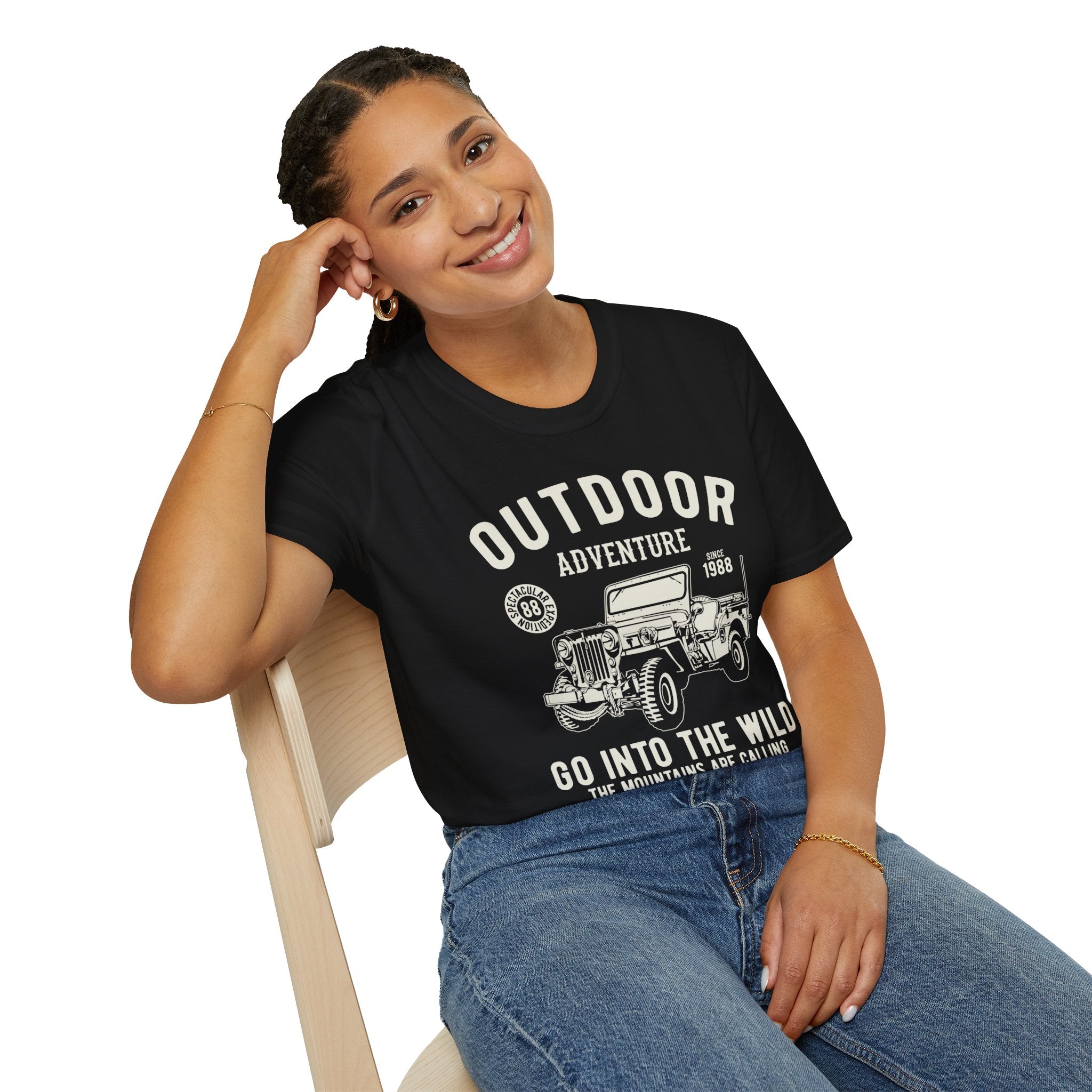 "OUTDOOR ADVENTURE GO INTO WILD" Unisex Soft style T-Shirt