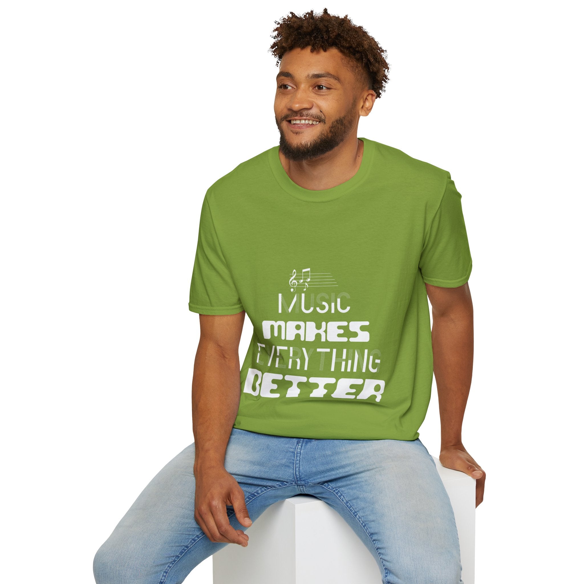 "Music Makes Everything Better"  Unisex Soft style T-Shirt