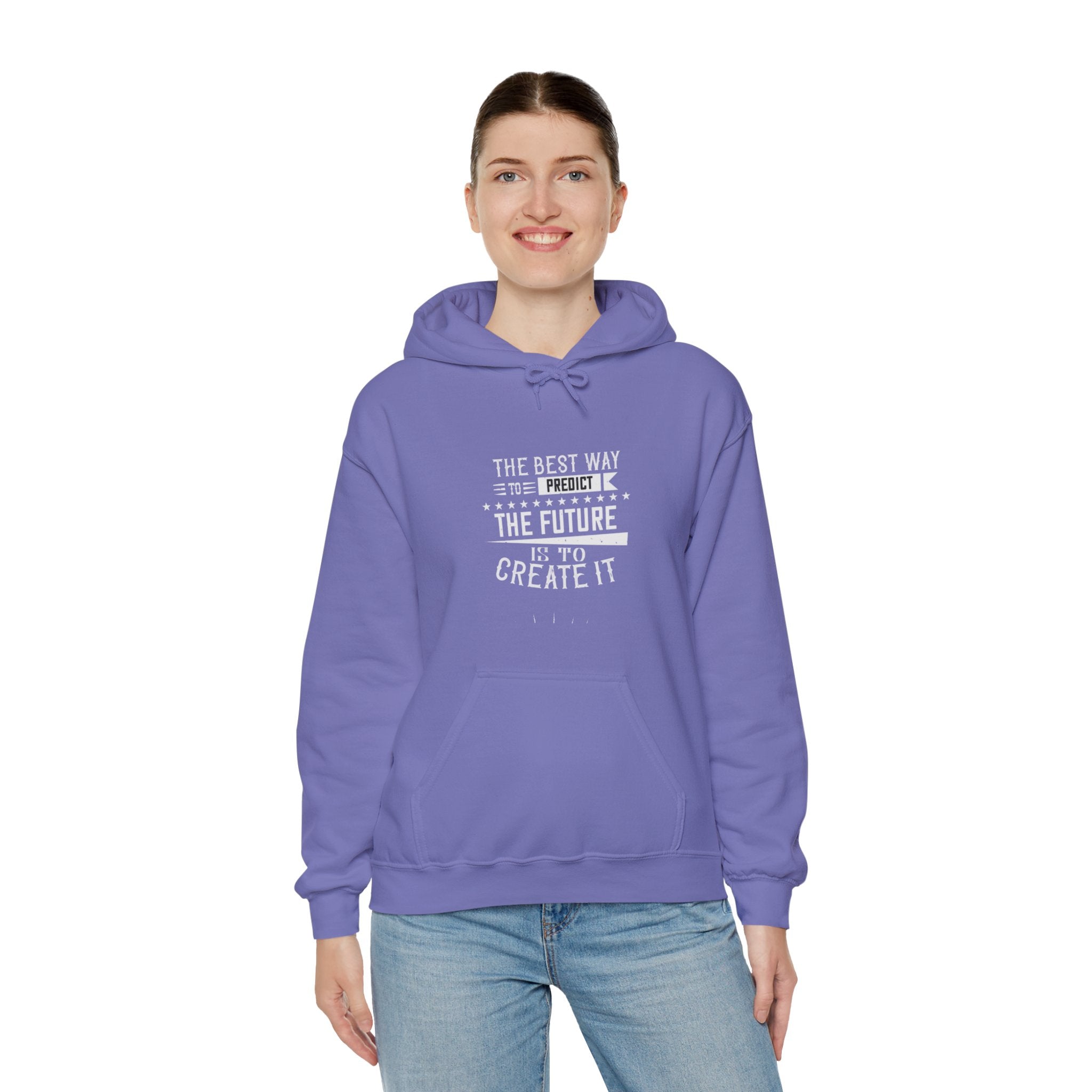 "The best way to predict the future is to create it" Unisex Heavy Blend™ Hooded Sweatshirt