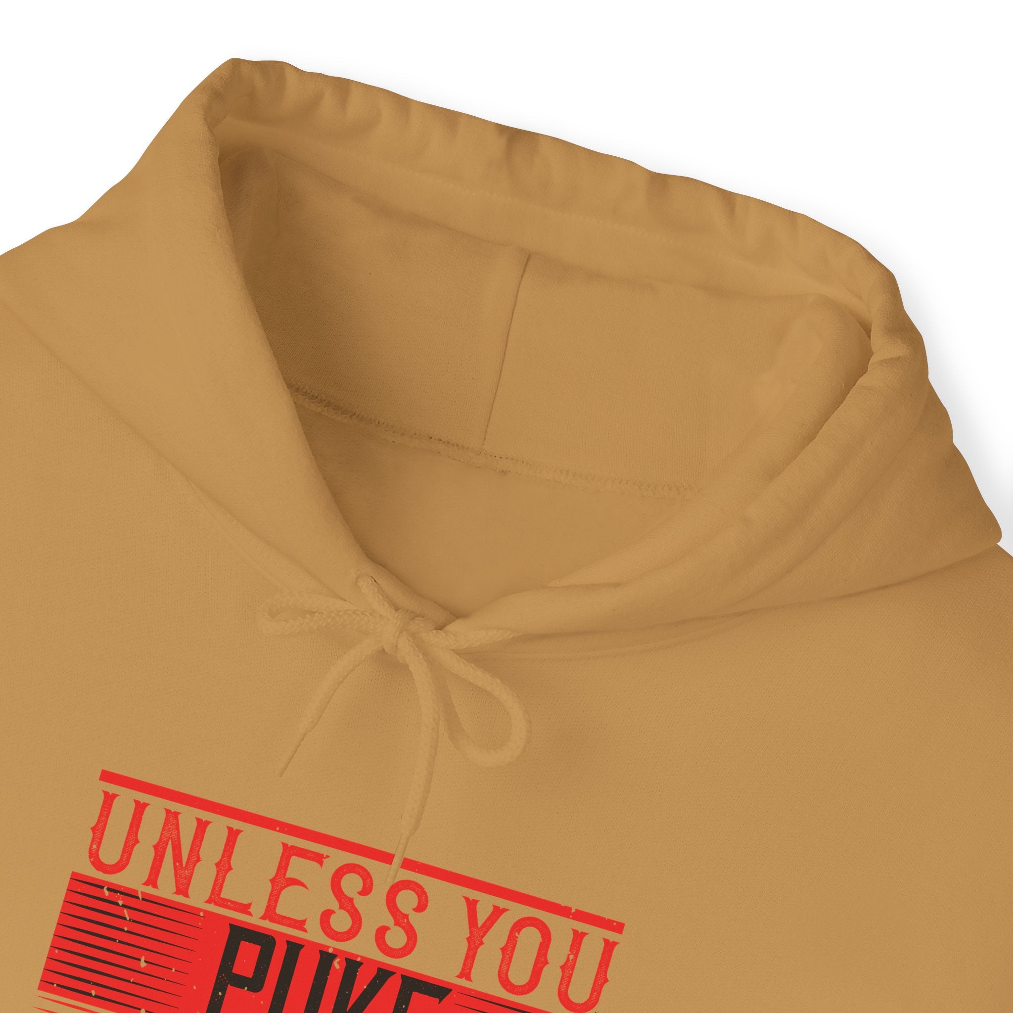 "Unless you puke, faint, or die, keep going" Unisex Heavy Blend™ Hooded Sweatshirt