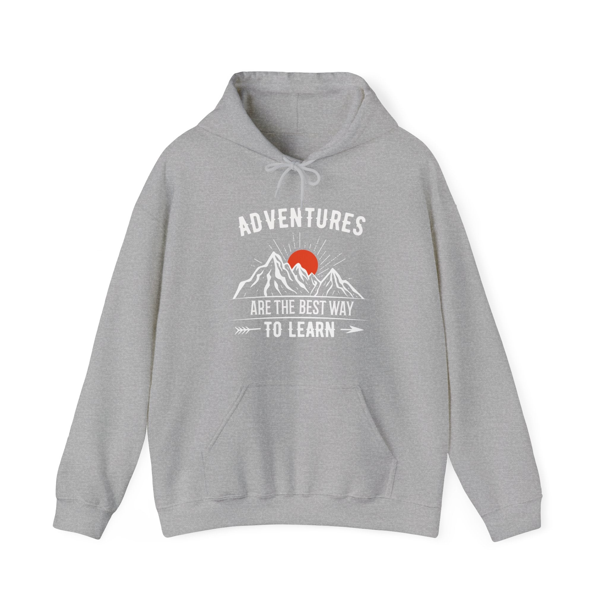 "Adventures Are The Best Way To Learn" Unisex Heavy Blend™ Hooded Sweatshirt