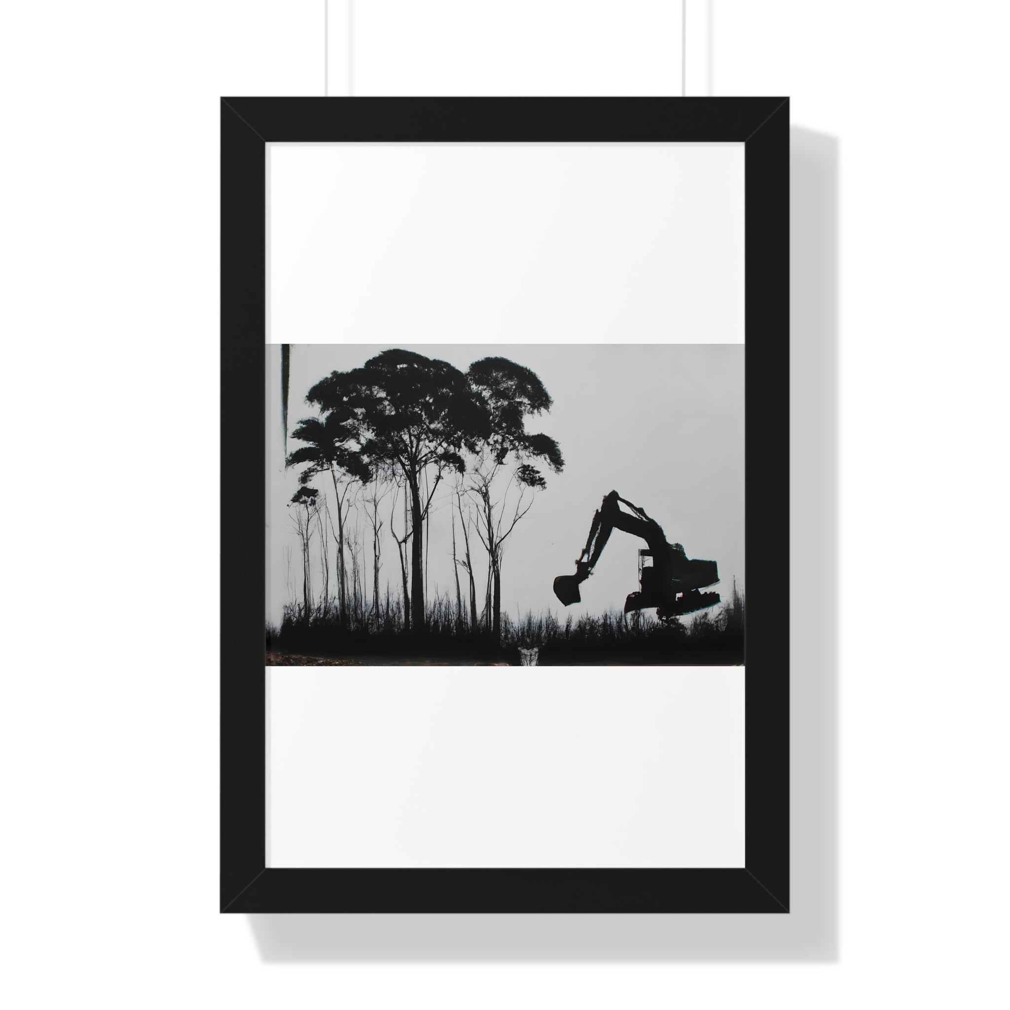 "BANKSY-STYLE GRAFFITI OF A CLEARED RAINFOREST" Framed Vertical Poster