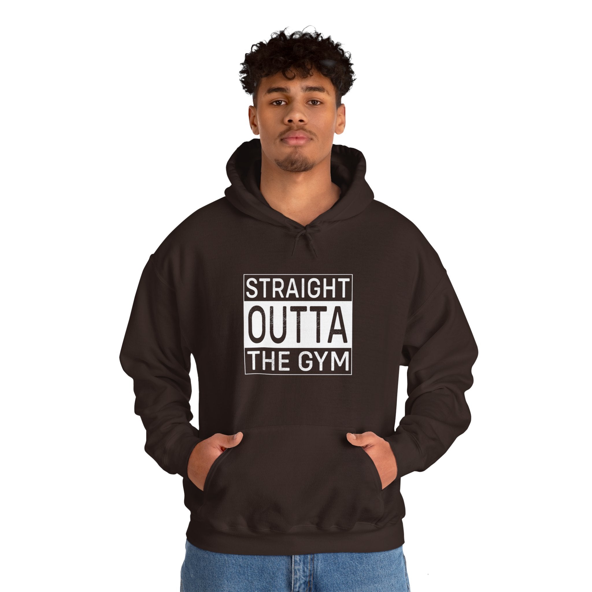 "Straight Outta A Gym'' Unisex Heavy Blend™ Hooded Sweatshirt