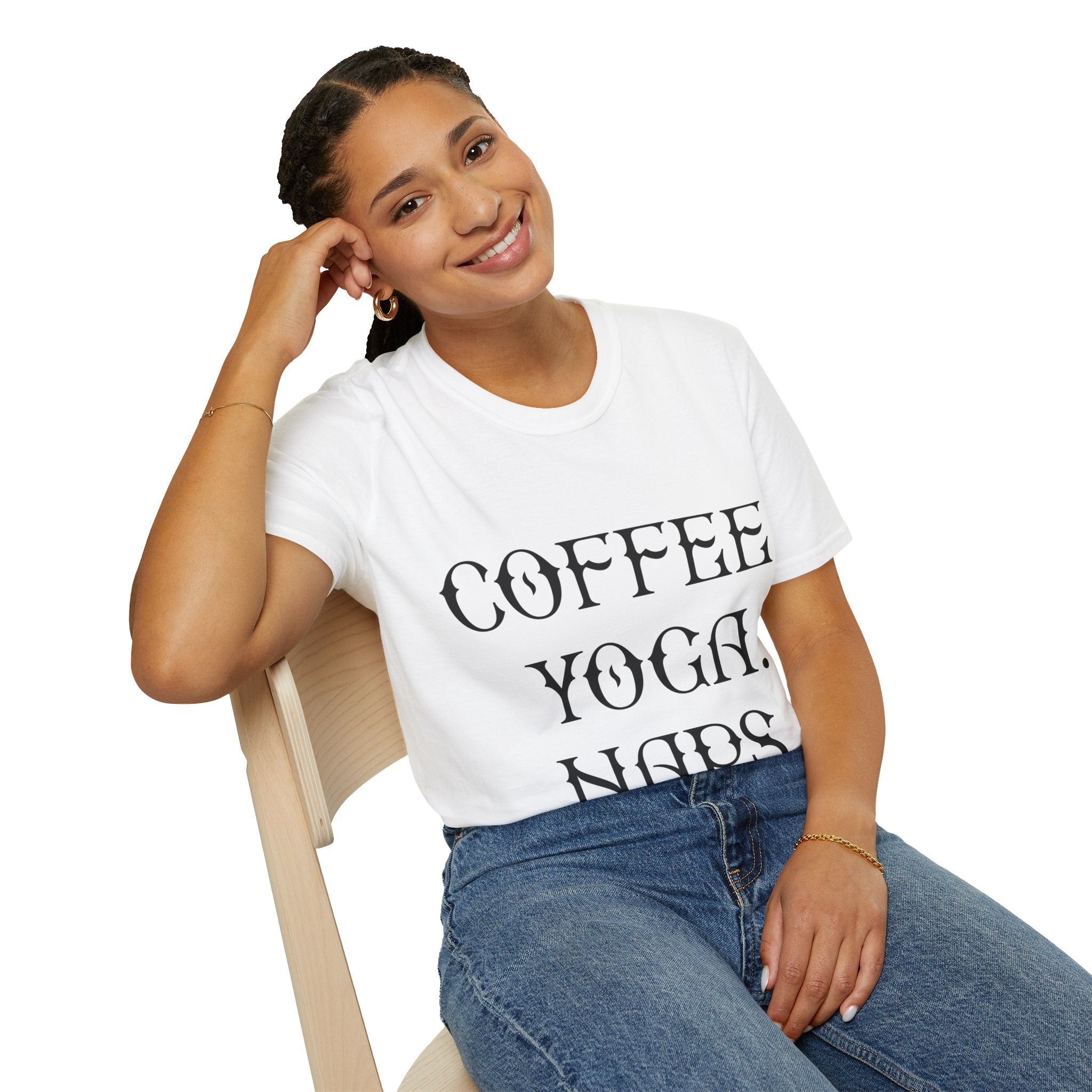 "COFFEE YOGA NAPS" Unisex Soft style T-Shirt