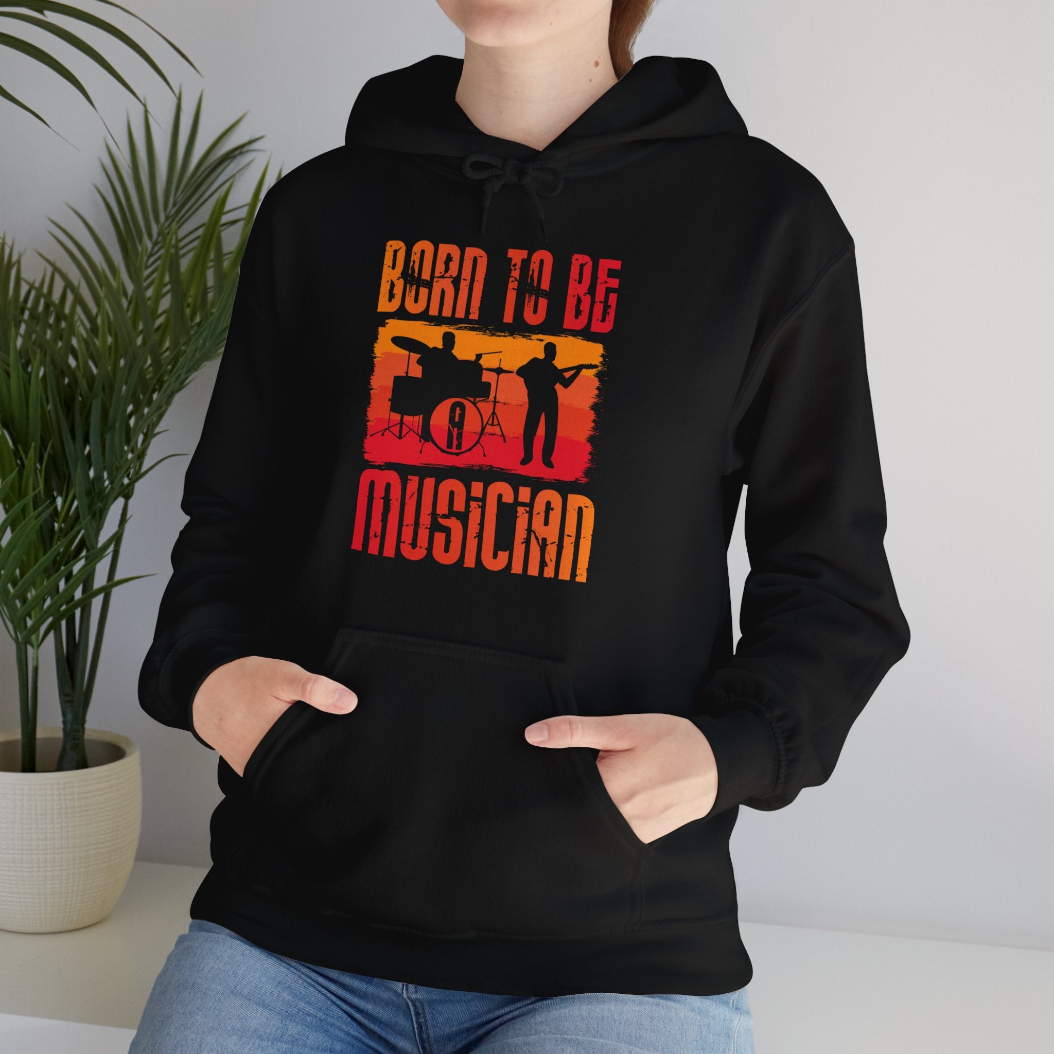 "Born To Be Musician"   Unisex Heavy Blend™ Hooded Sweatshirt