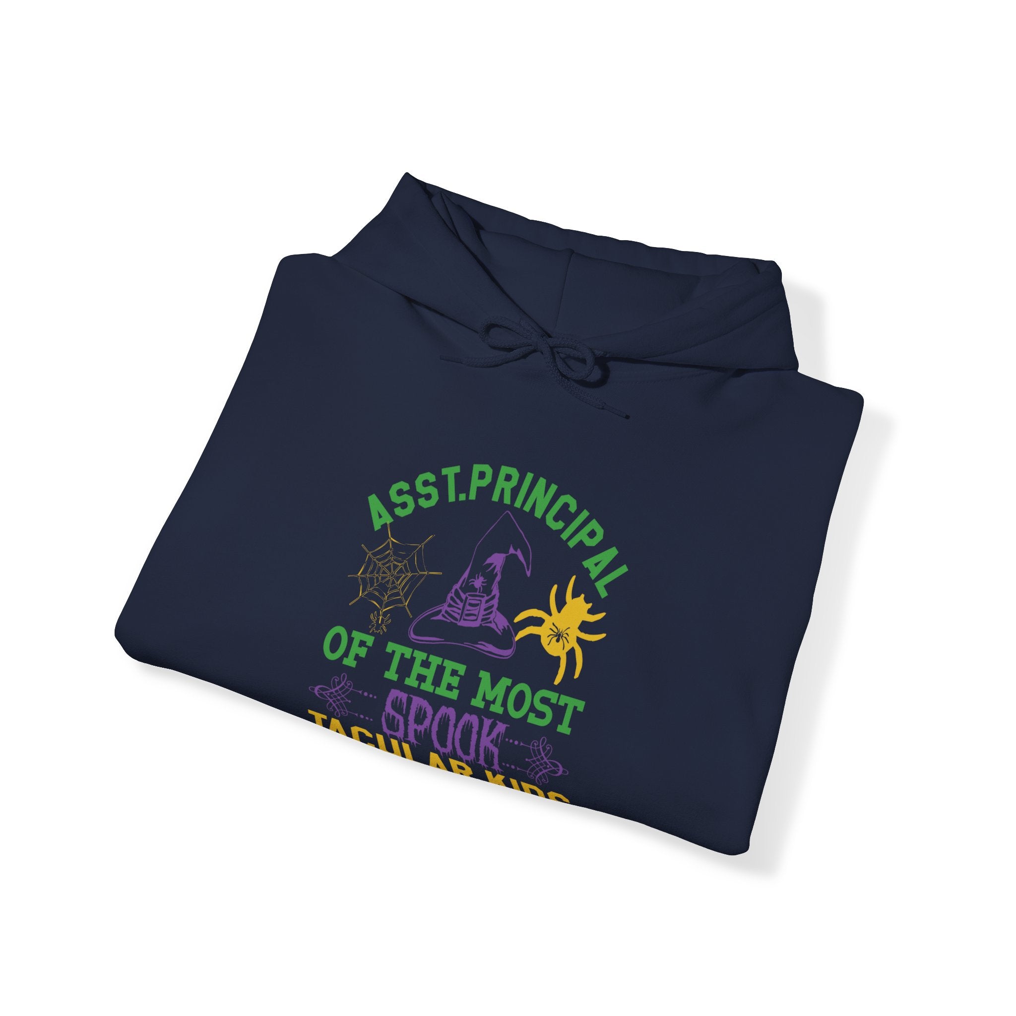 "ASST.PRINCIPAL OF THE MOST SPOOK TACULAR KIDS" Unisex Heavy Blend™ Hooded Sweatshirt