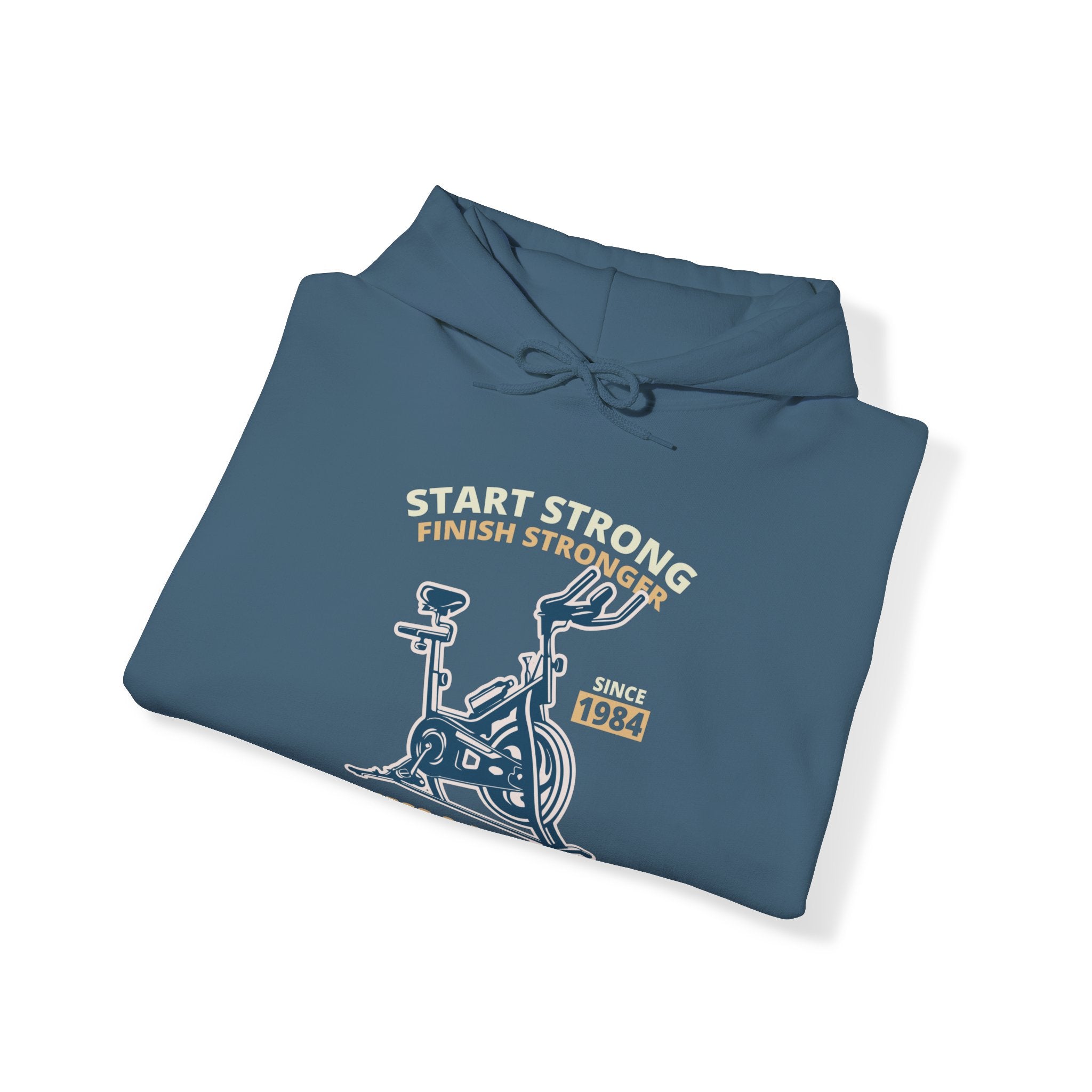 "Start Strong Finish Stronger" Unisex Heavy Blend™ Hooded Sweatshirt