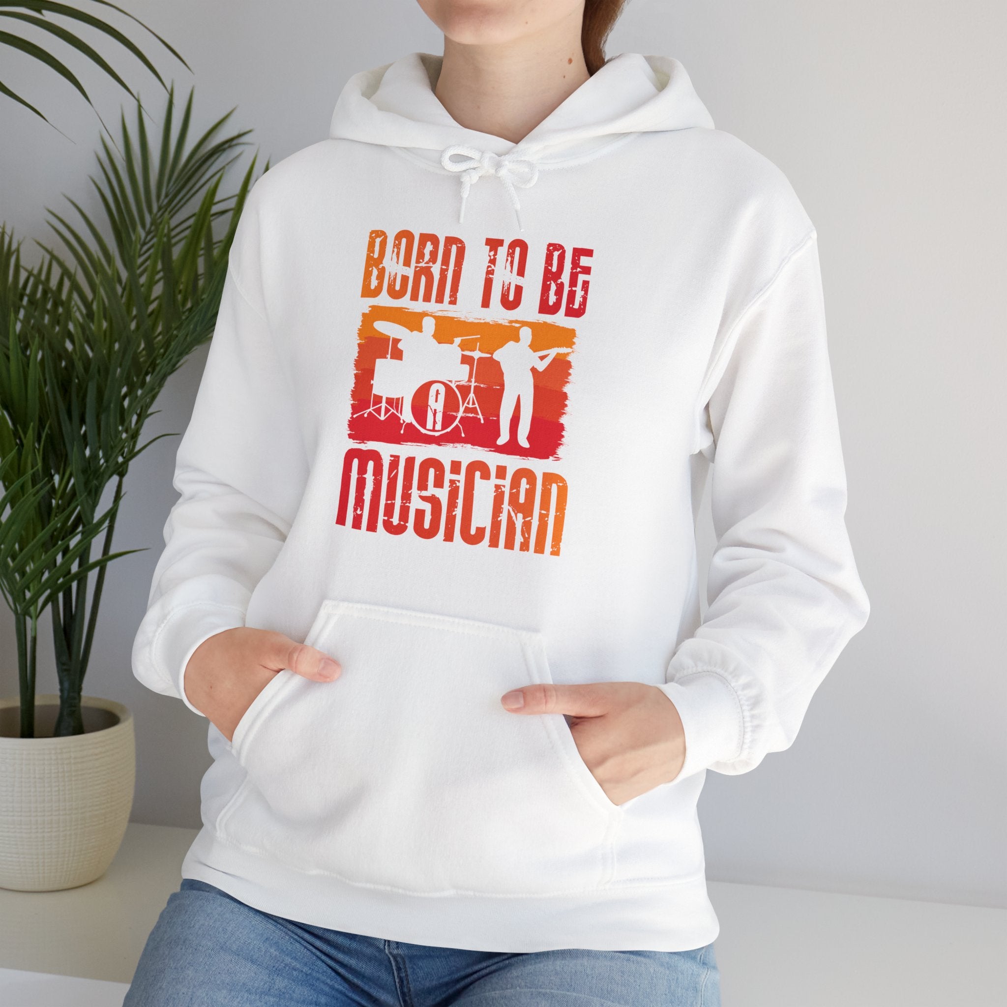 "Born To Be Musician"   Unisex Heavy Blend™ Hooded Sweatshirt